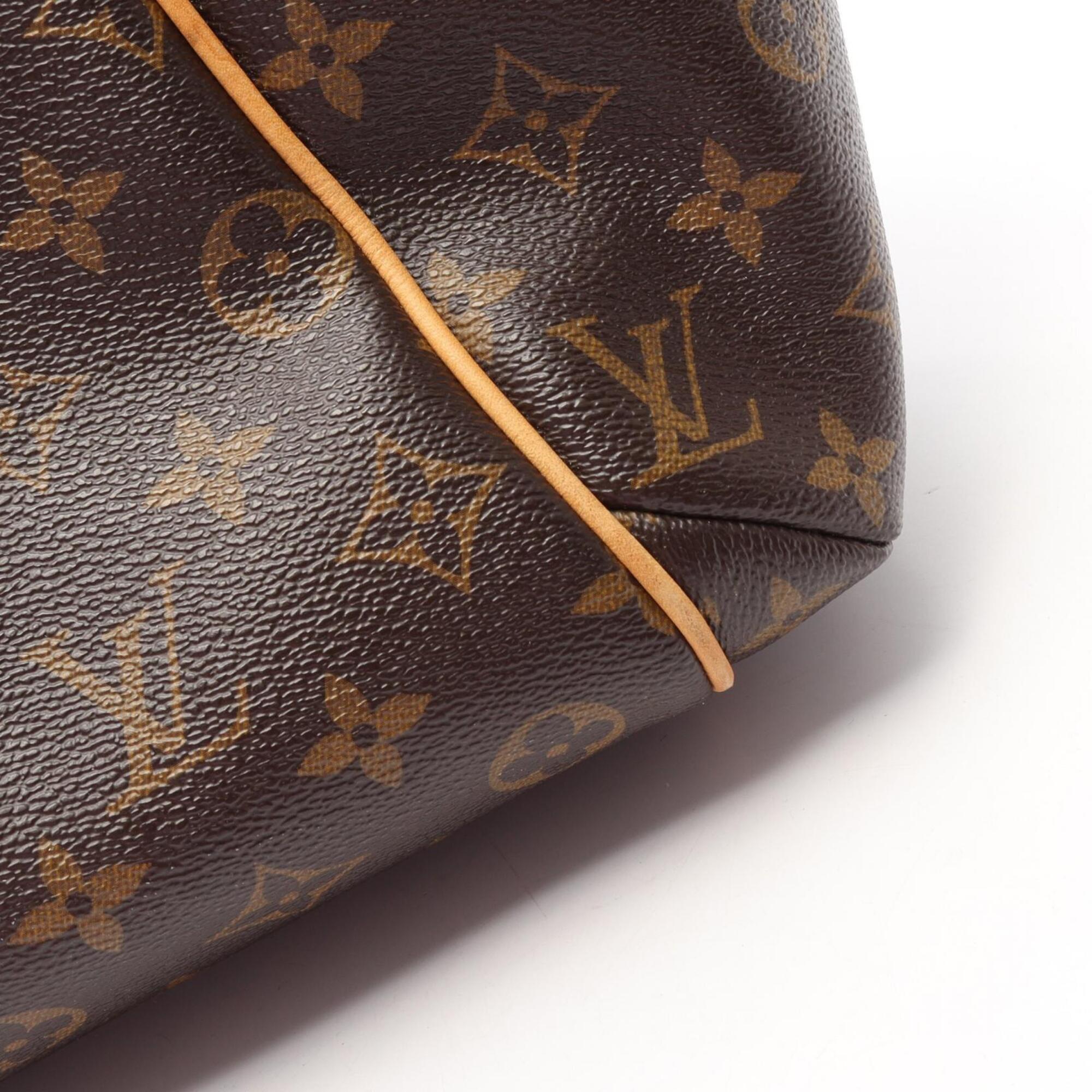 Louis Vuitton Brown Coated Canvas Leather Monogram Handbag Tote Bag (Pre-Owned)