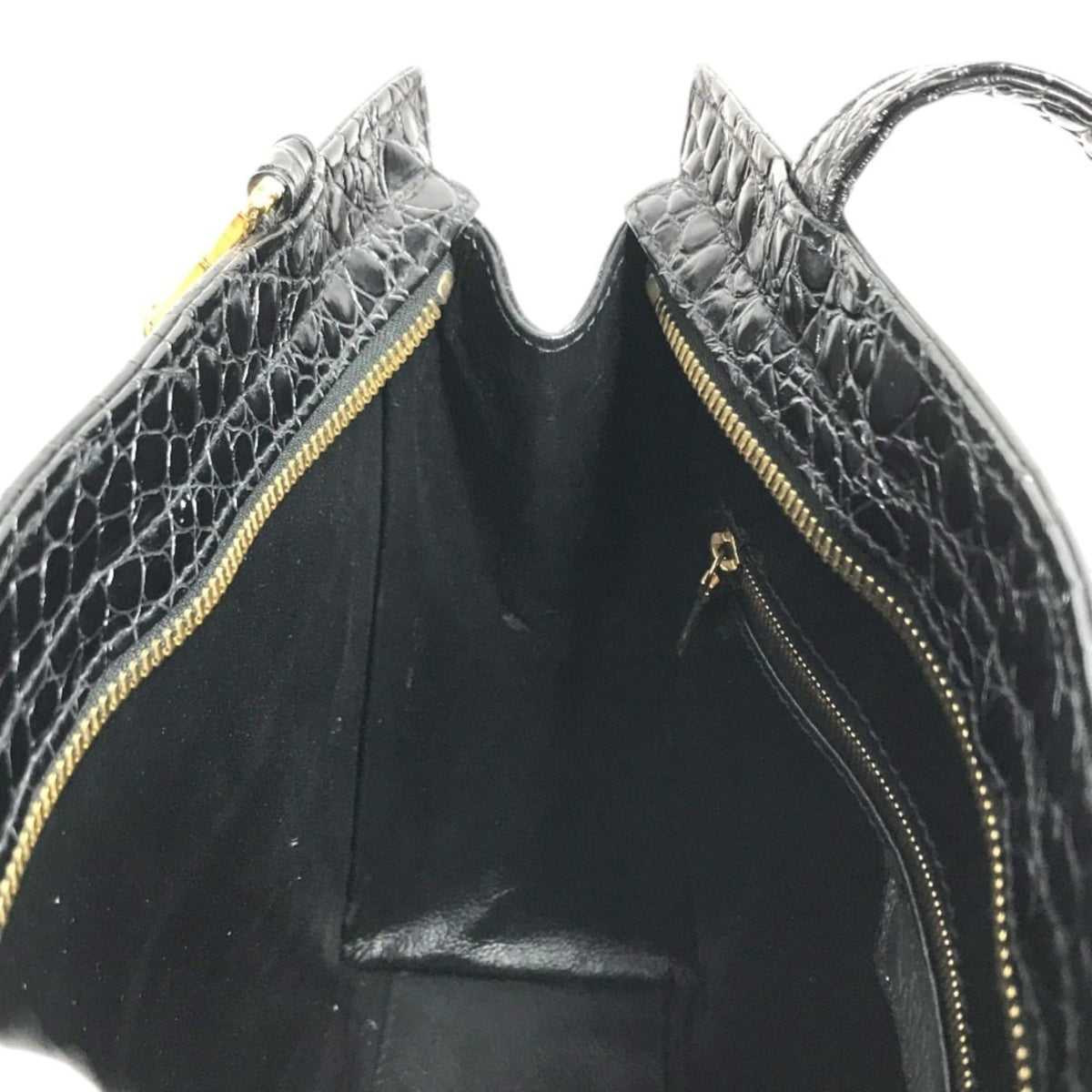 Versace Black Leather Shoulder Bag Tote Bag (Pre-Owned)