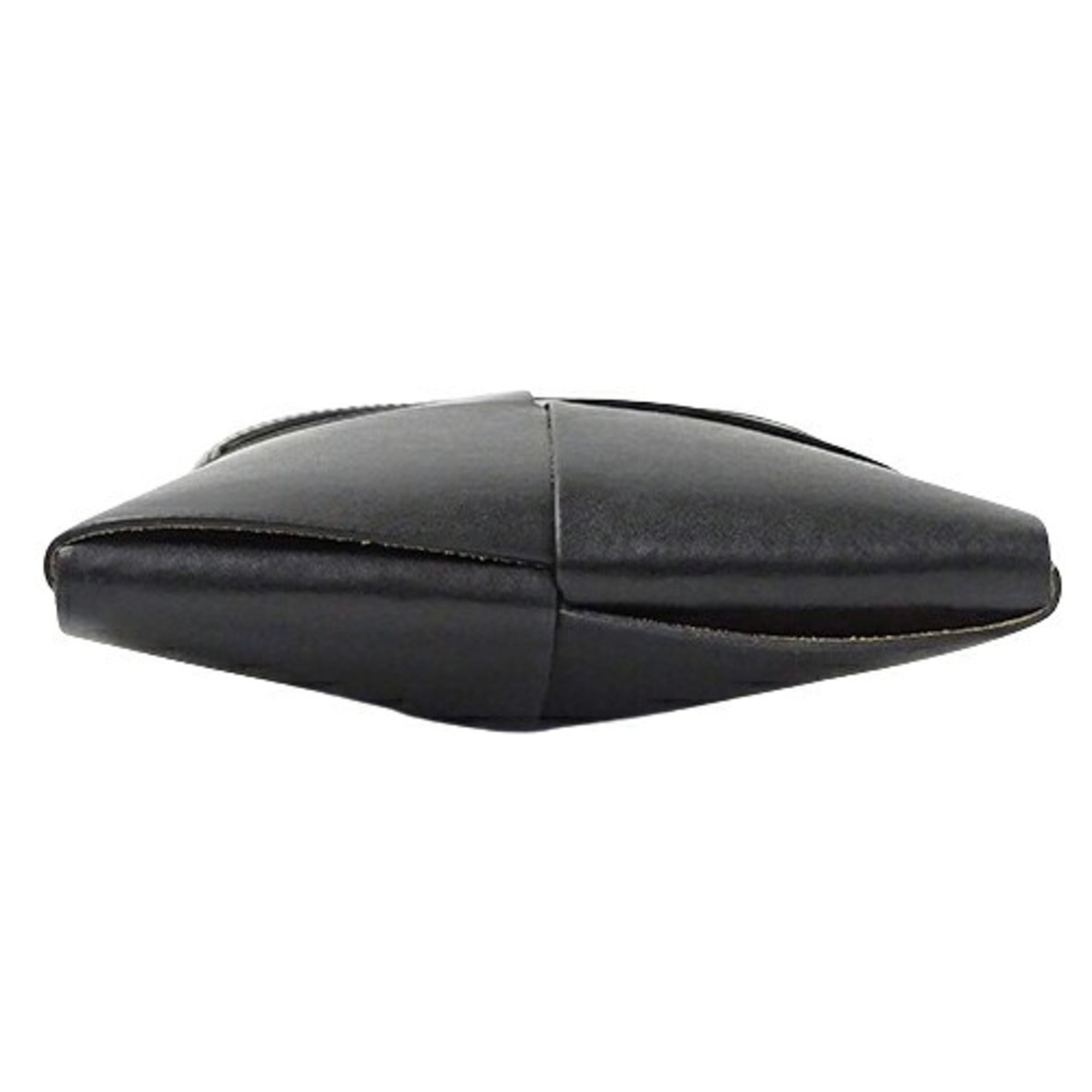 Bottega Veneta Black Leather Shoulder Bag (Pre-Owned)