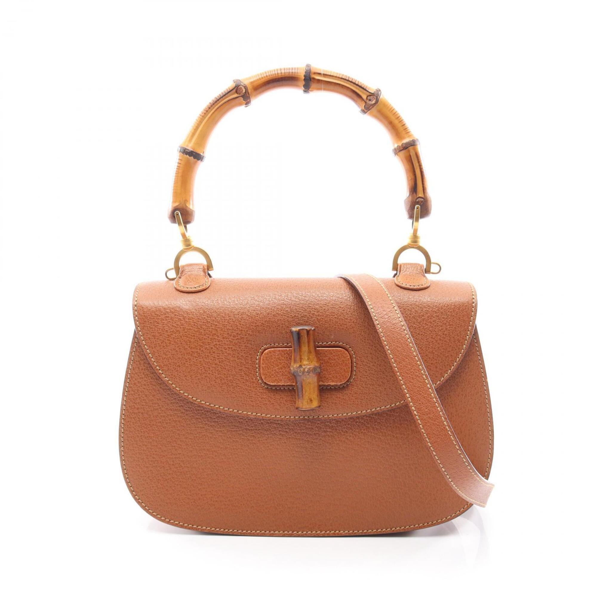 Gucci Brown Leather Handbag (Pre-Owned)