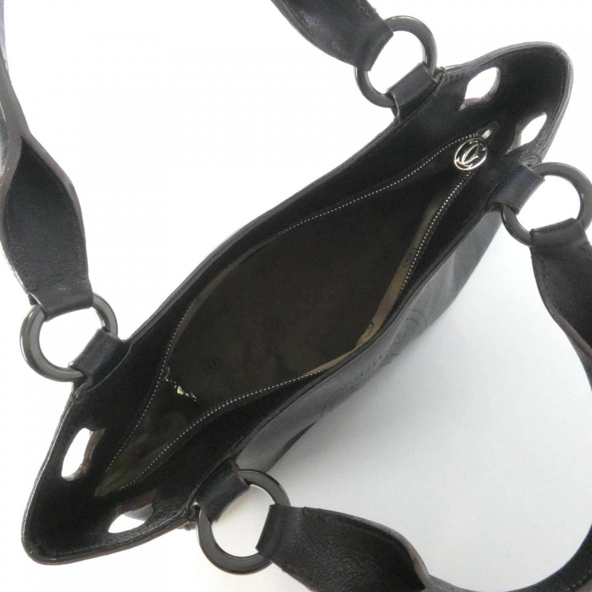 Cartier Black Leather Handbag (Pre-Owned)