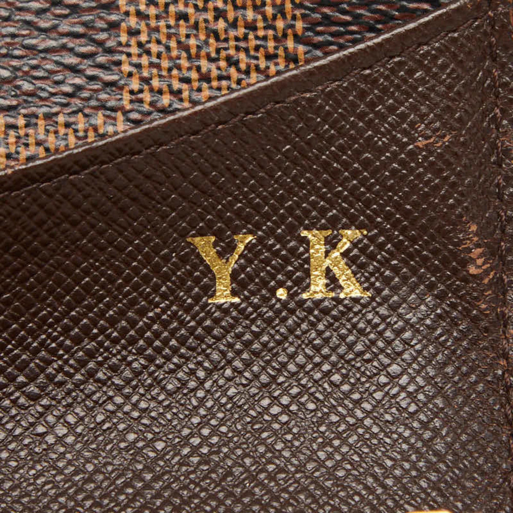 Louis Vuitton Brown Damier Canvas Pvc Coin Purse/Coin Case (Pre-Owned)