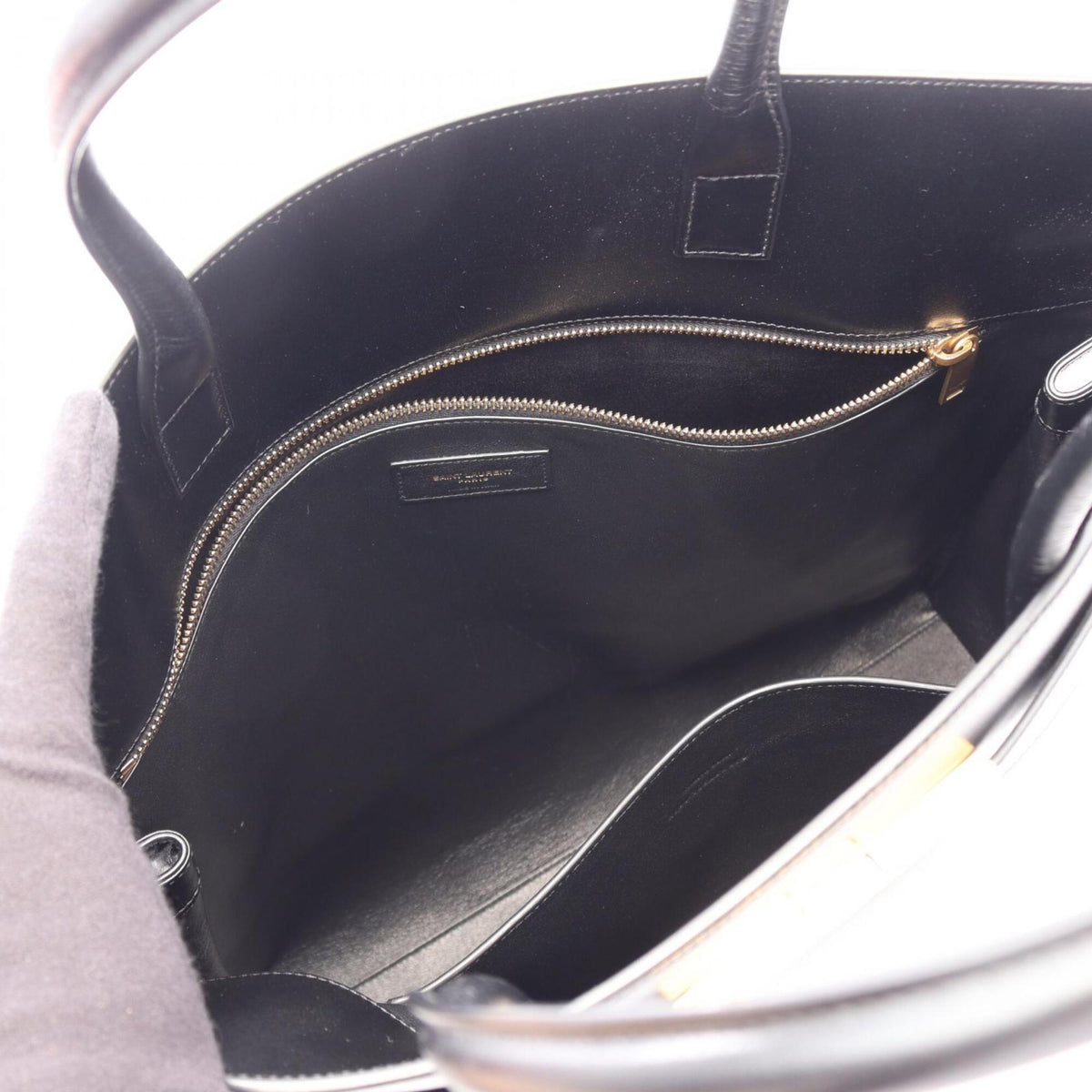 Yves Saint Laurent Black Leather Tote Bag (Pre-Owned)