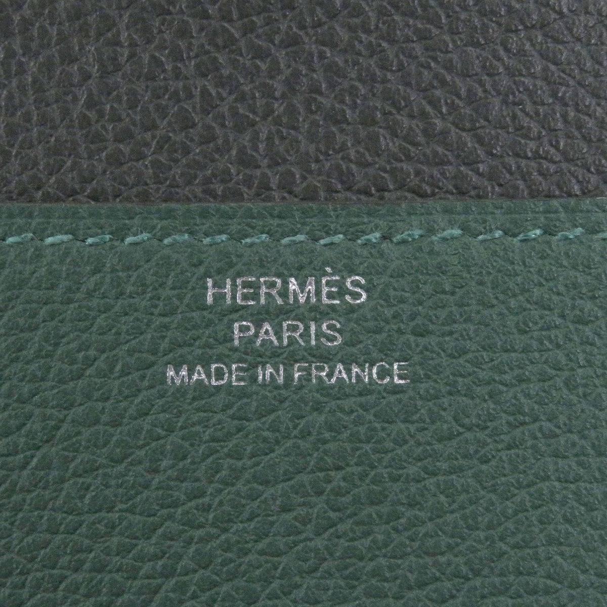 Hermes Vert Fonce Evercalf Leather Long Bill Wallet (Bi-Fold) (Pre-Owned)