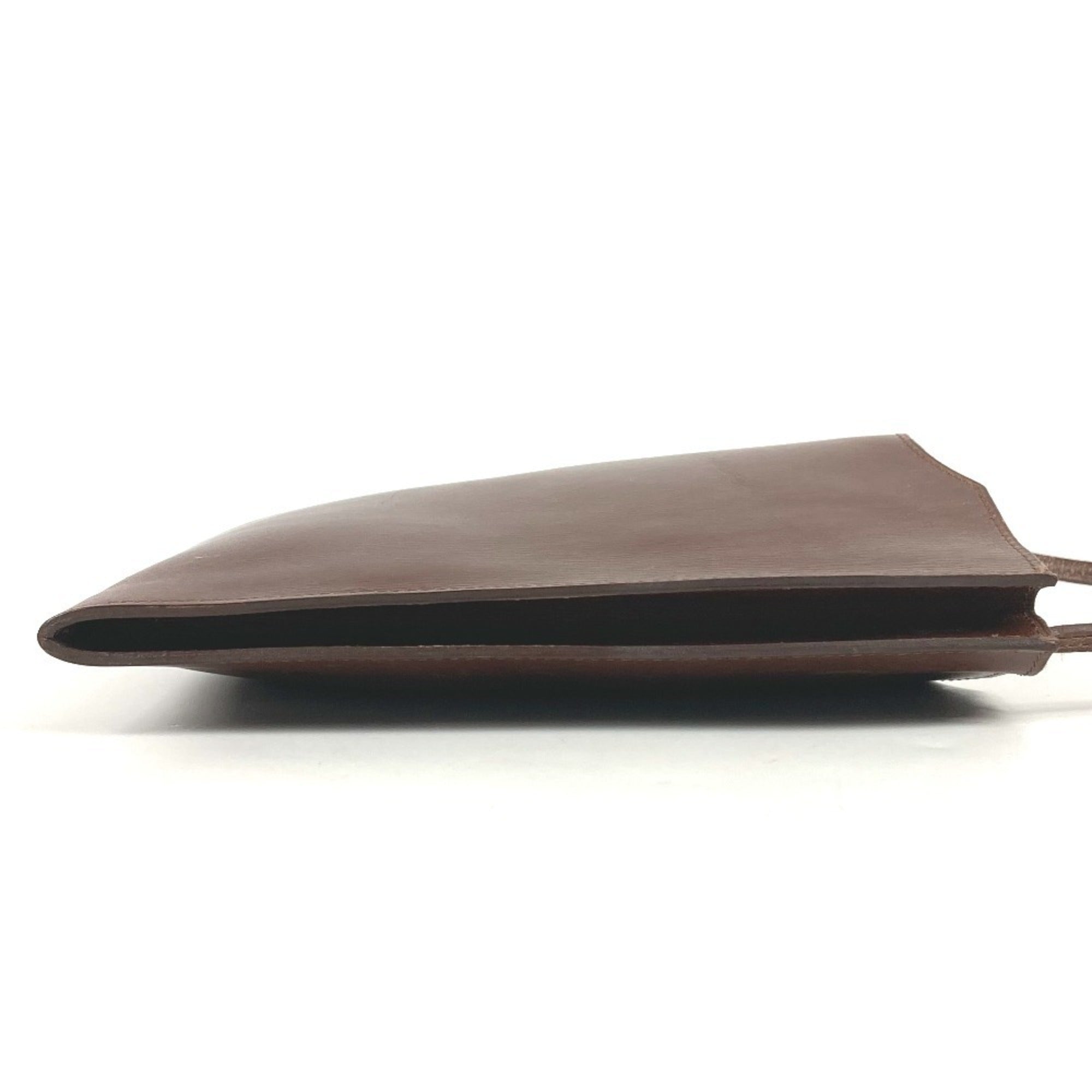 Hermes Brown Havane Box Calf Leather Pochette Shoulder Bag (Pre-Owned)