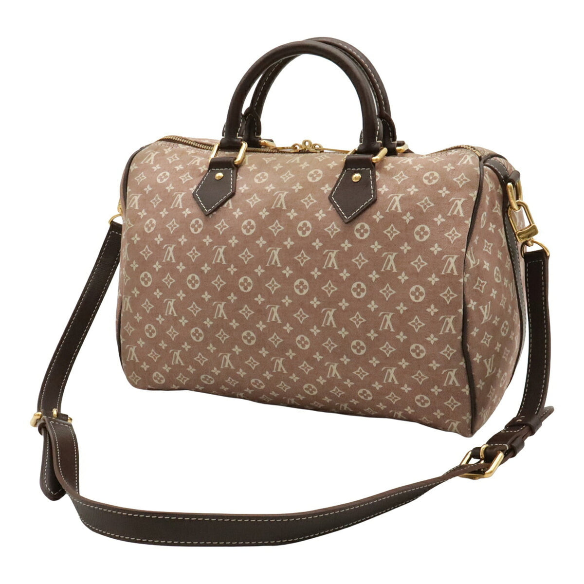 Louis Vuitton Sepia Canvas Leather Handbag Shoulder Bag (Pre-Owned)