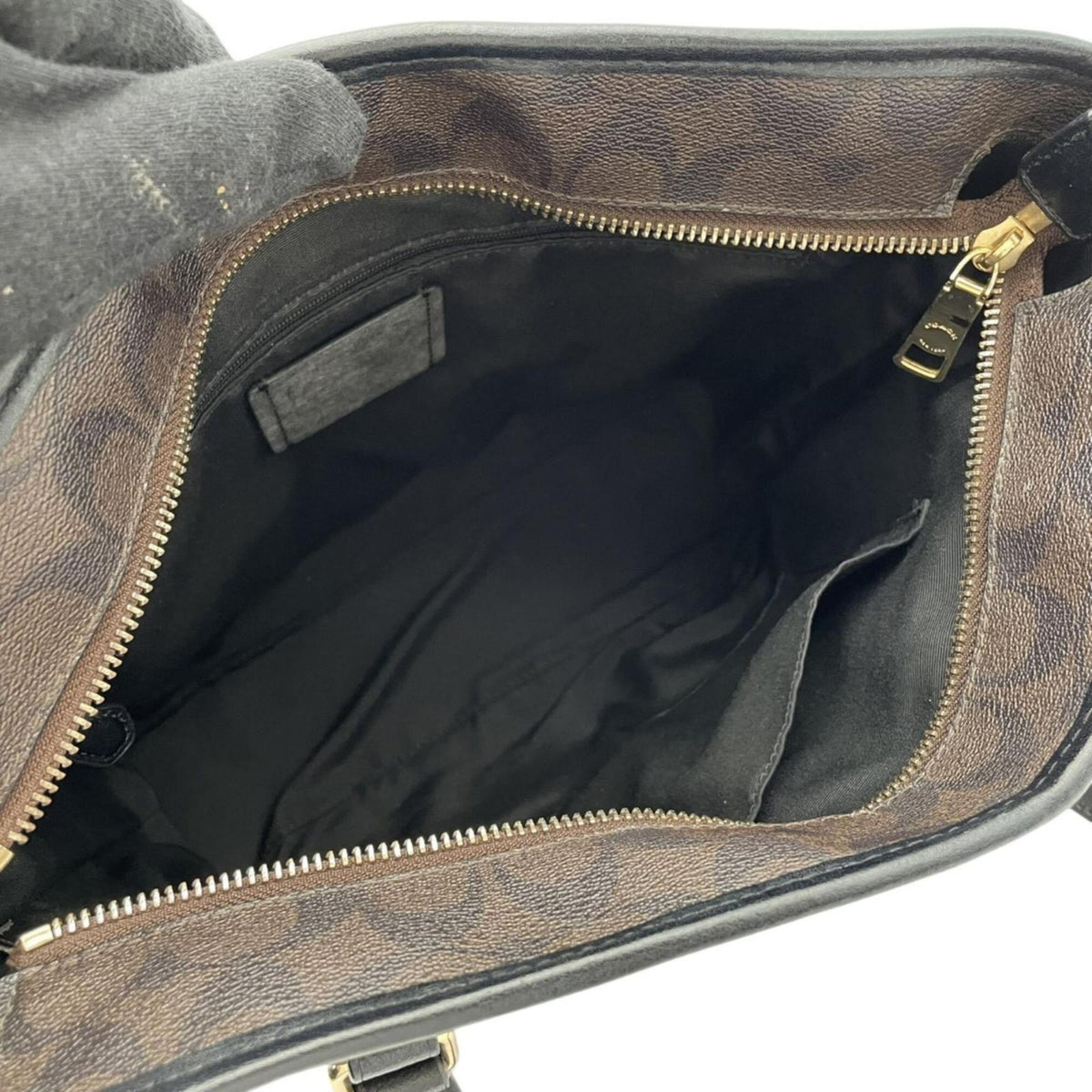 Coach Black Brown Pvc Leather Tote Bag (Pre-Owned)