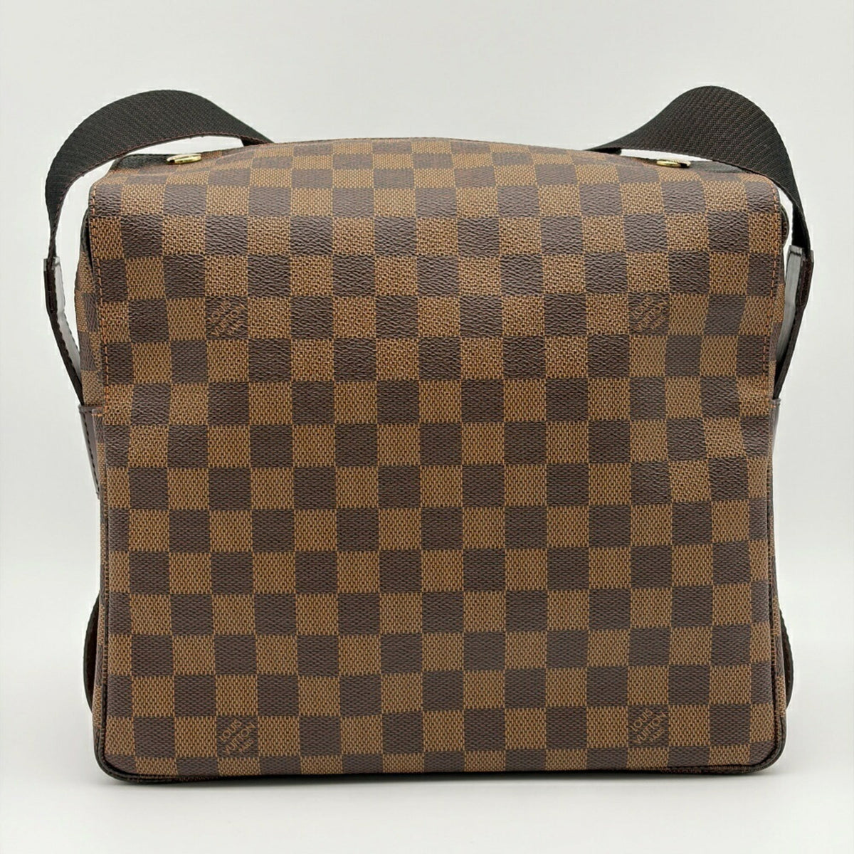 Louis Vuitton Ebene Damier Canvas Leather Shoulder Bag (Pre-Owned)