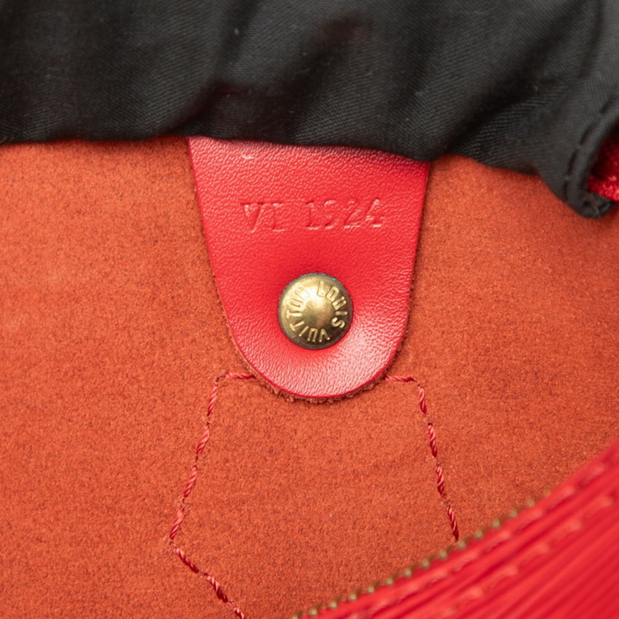 Louis Vuitton Epi Castilian Red Leather Boston Bag Handbag (Pre-Owned)