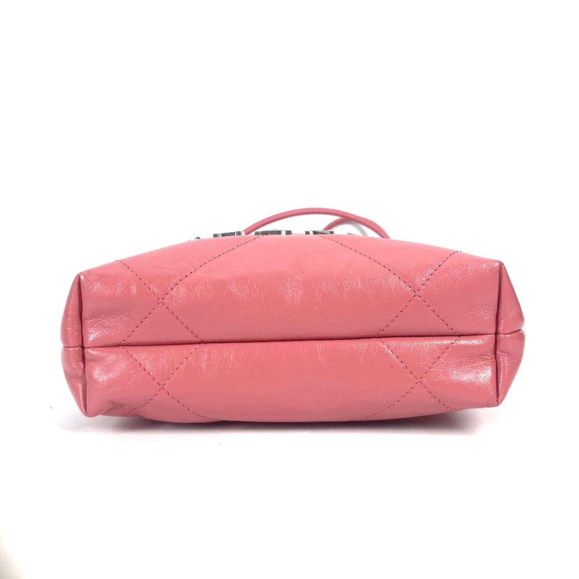 Chanel Pink Leather Handbag Shoulder Bag (Pre-Owned)