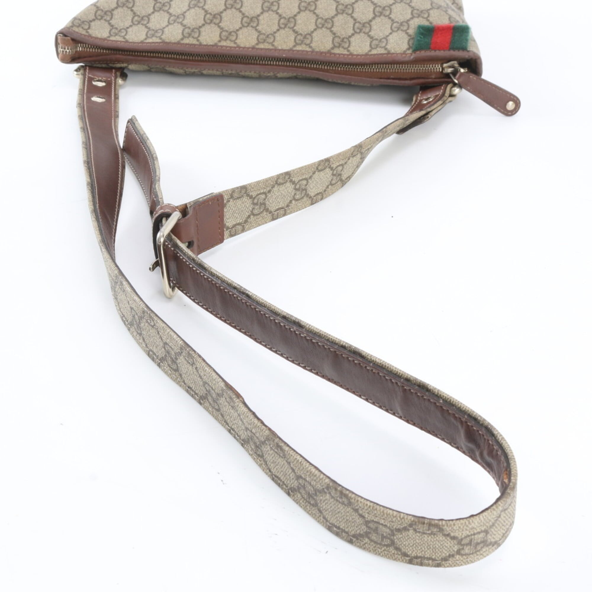 Gucci Brown Coated Canvas Leather Shoulder Bag Tote Bag (Pre-Owned)