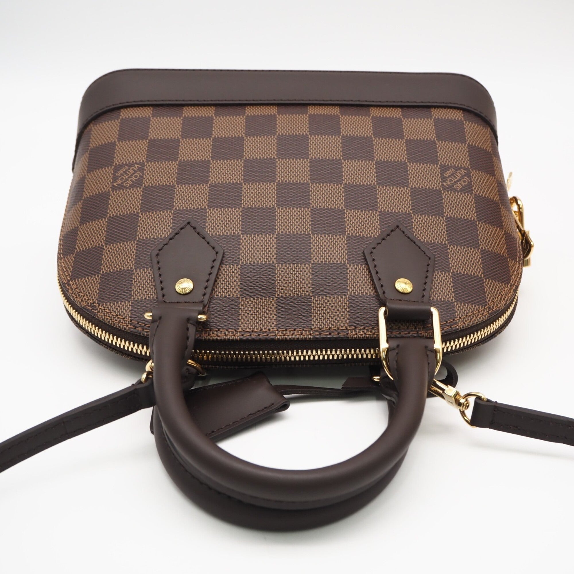 Louis Vuitton Damier Beige Brown Coated Canvas Leather Handbag (Pre-Owned)