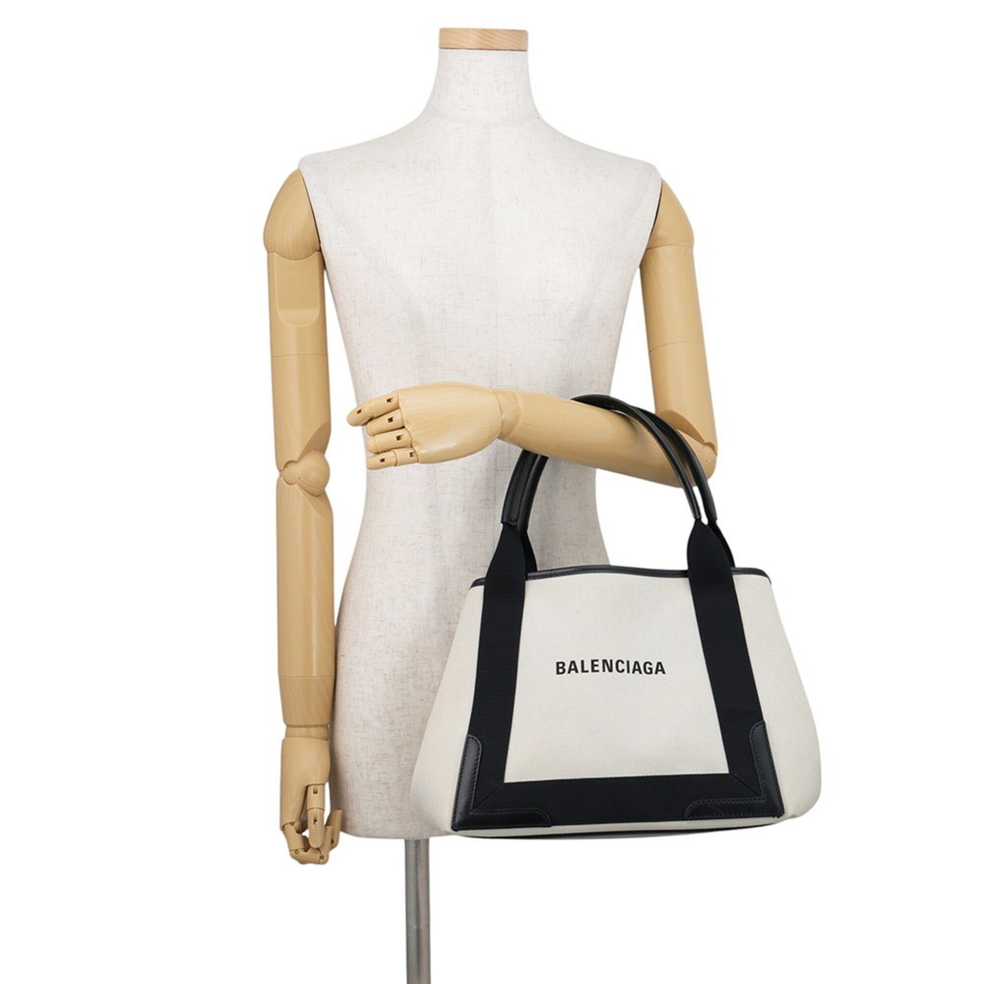 Balenciaga Black Canvas Handbag Tote Bag (Pre-Owned)