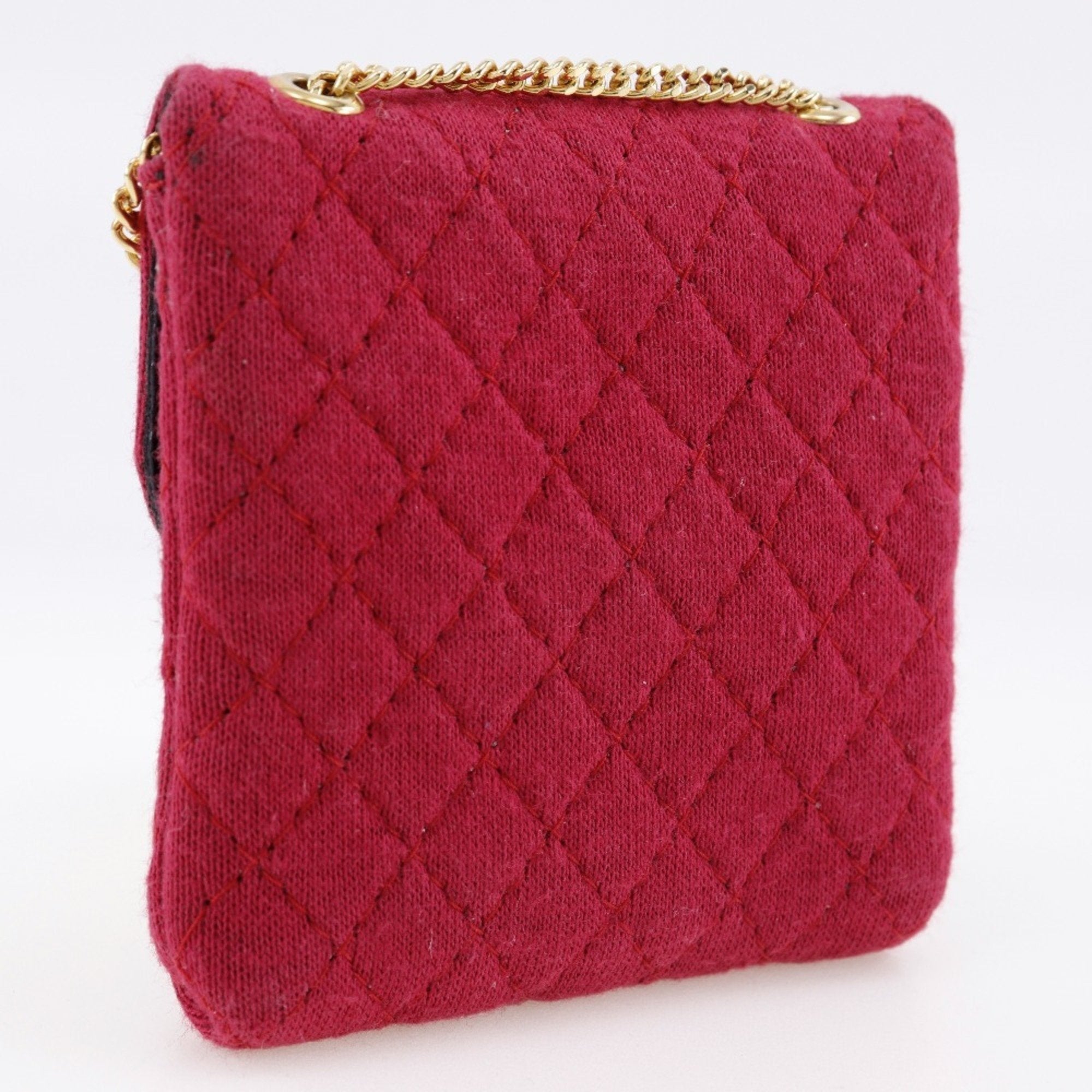 Chanel Pink Cotton Pouch Shoulder Bag (Pre-Owned)