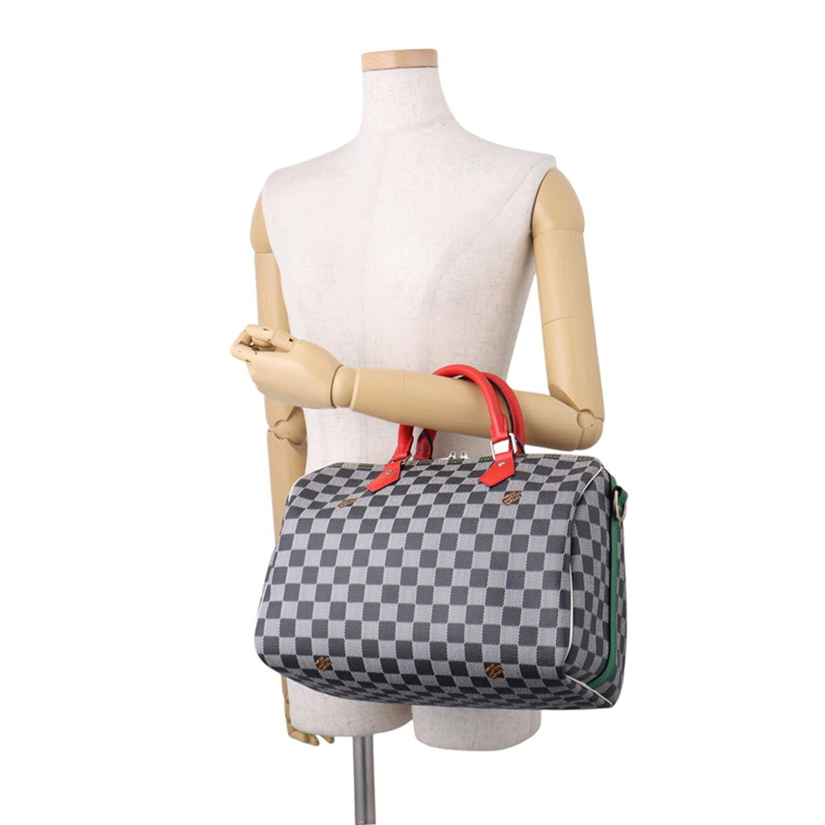 Louis Vuitton Multi-Color Noir White Damier Canvas Handbag Shoulder Bag (Pre-Owned)