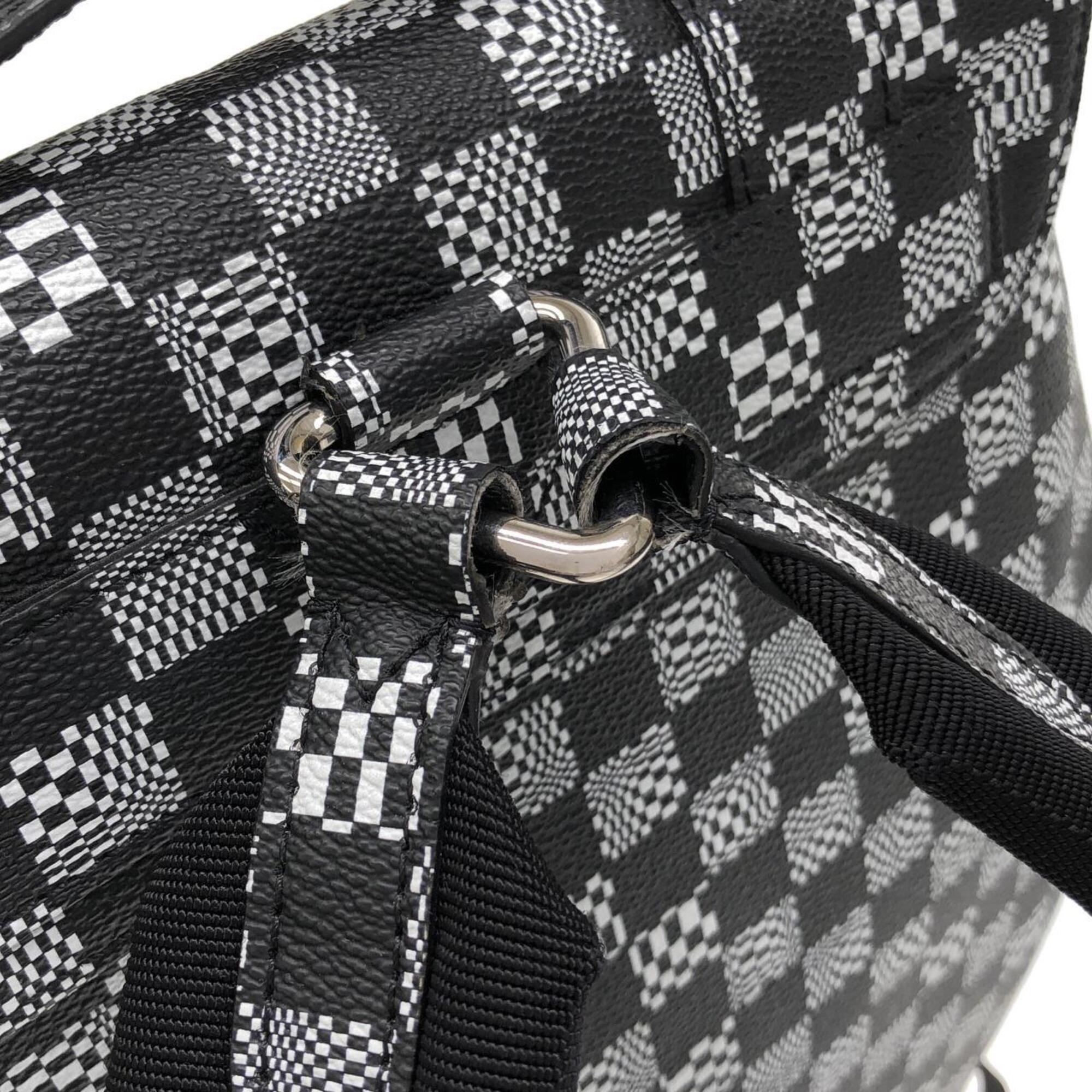 Louis Vuitton Black Coated Canvas Backpack (Pre-Owned)