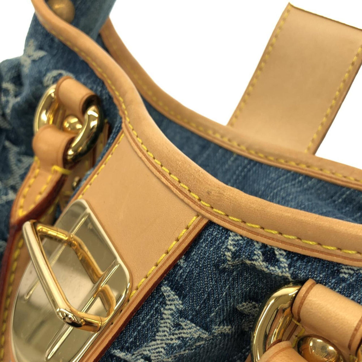 Louis Vuitton Monogram Denim Blue Monogram Denim Handbag (Pre-Owned)