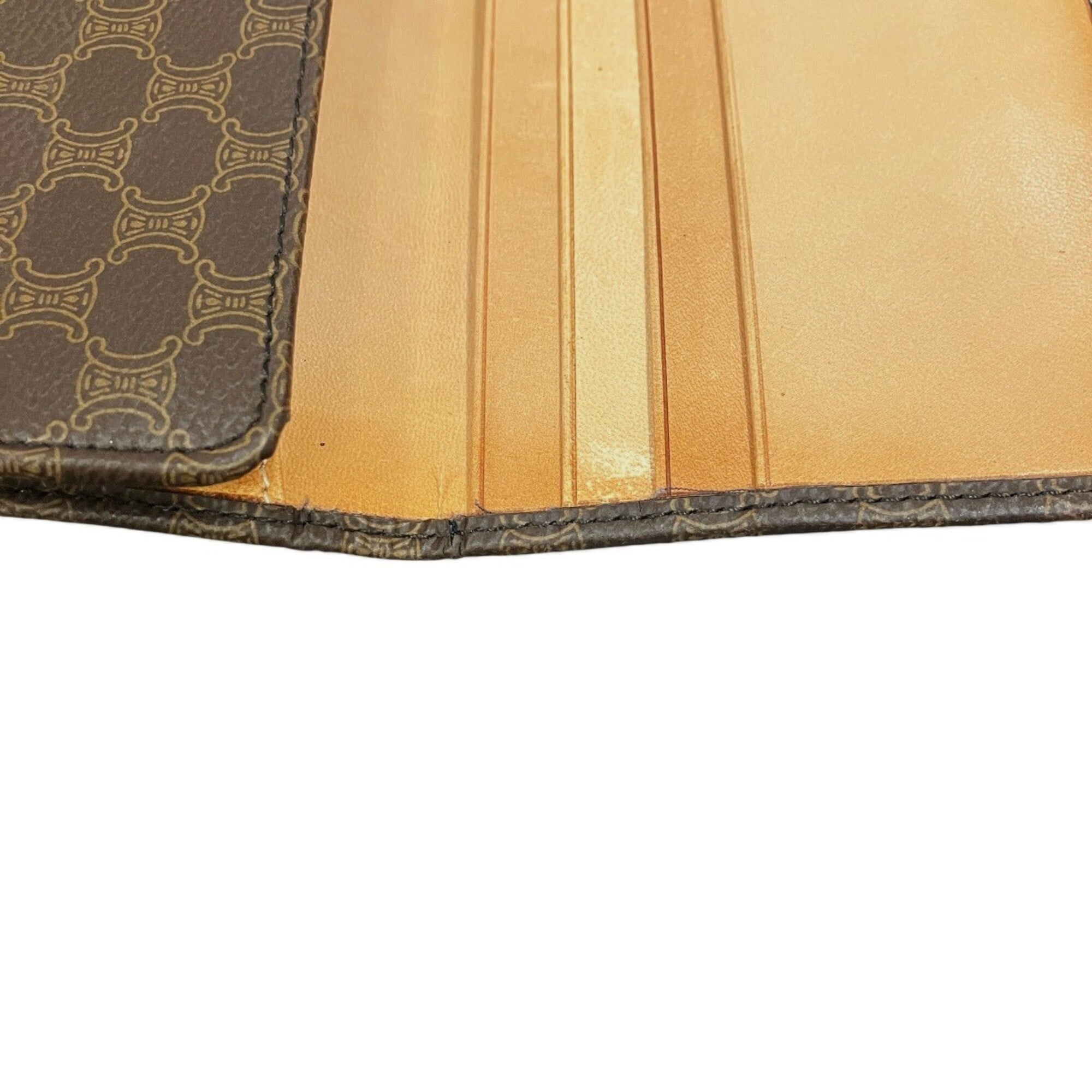 Celine Macadam Brown Pvc Leather Long Wallet (Bi-Fold) (Pre-Owned)
