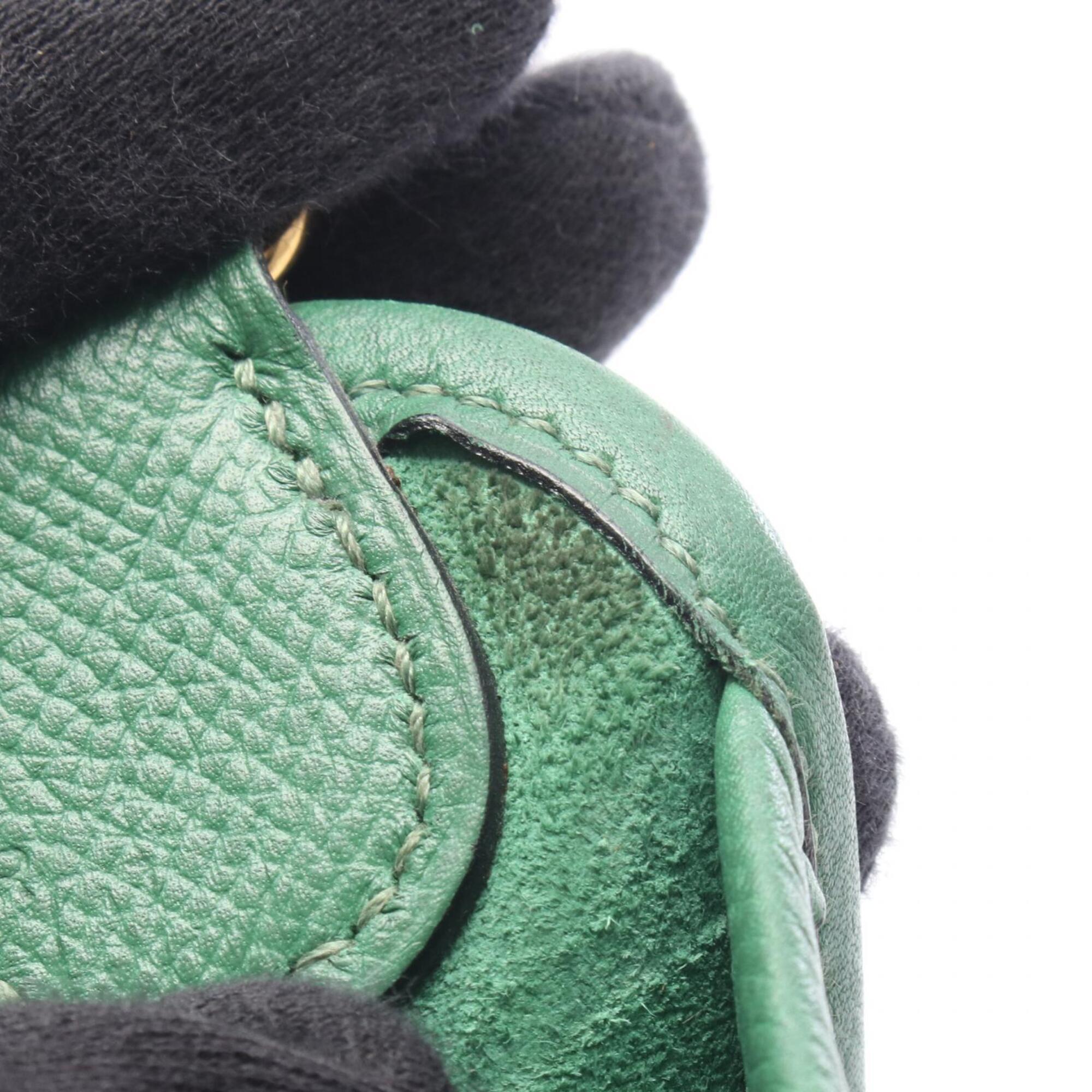 Hermes Green Courchevel Leather Shoulder Bag (Pre-Owned)