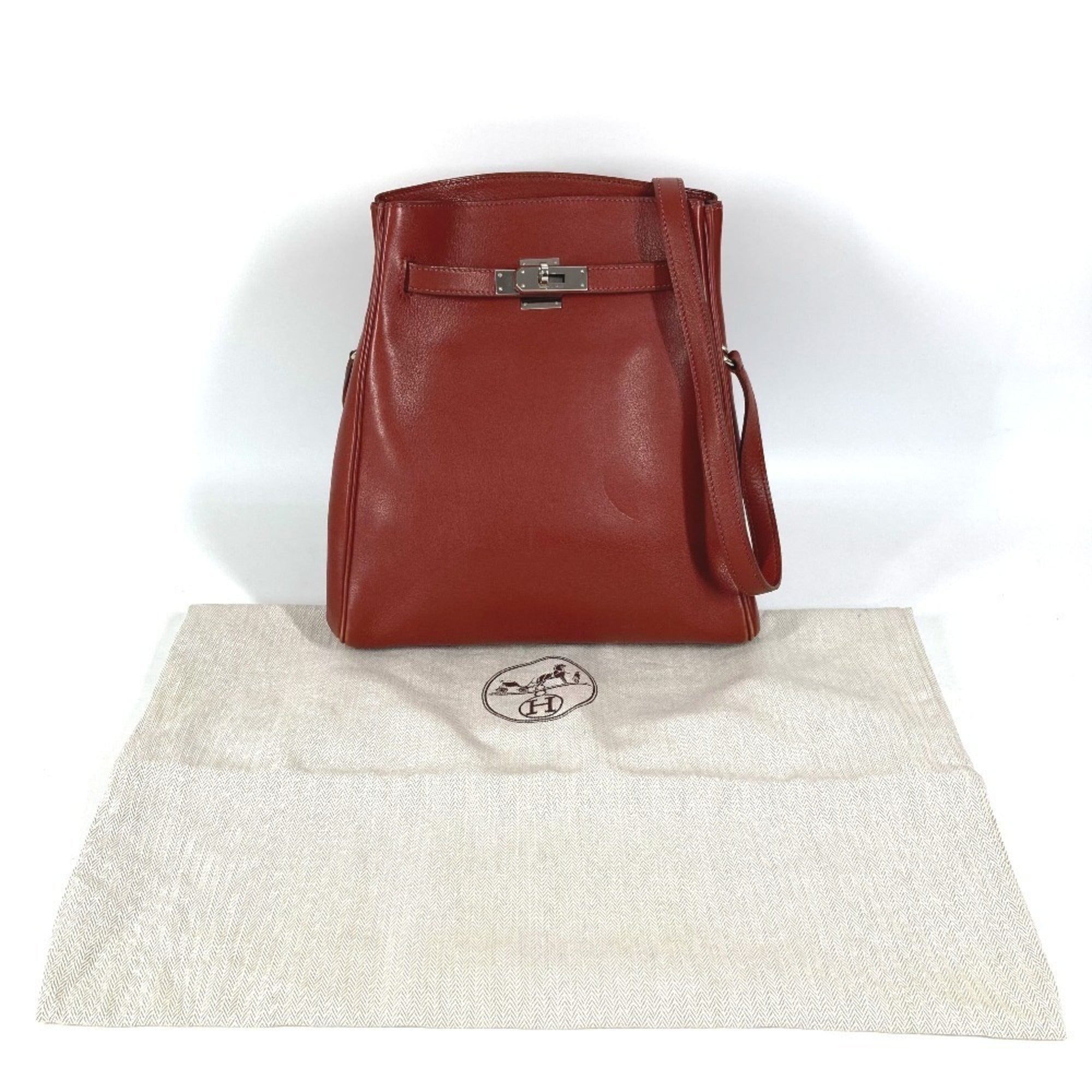 Hermes Kelly Brown Leather Shoulder Bag (Pre-Owned)