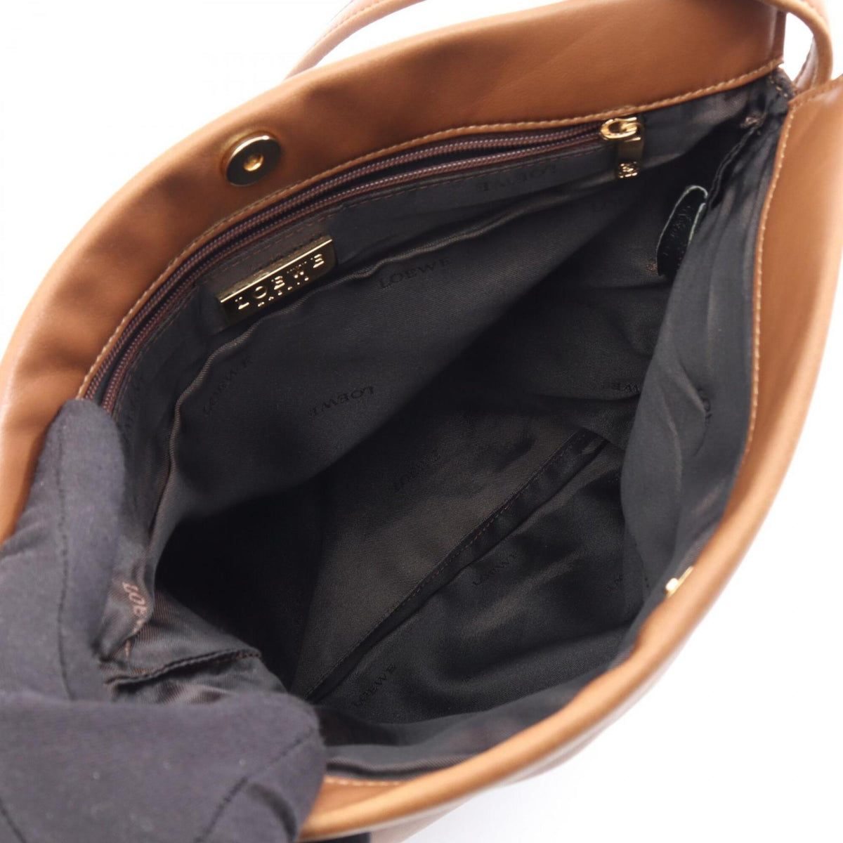 Loewe Brown Leather Handbag Shoulder Bag (Pre-Owned)