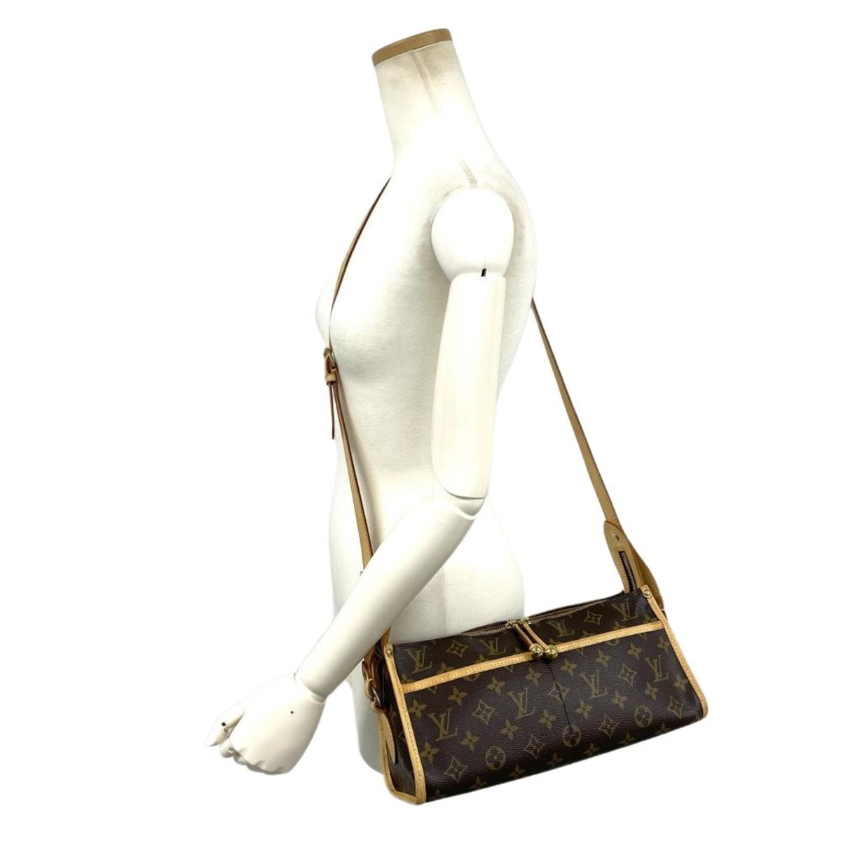 Louis Vuitton Brown Monogram Canvas Shoulder Bag (Pre-Owned)