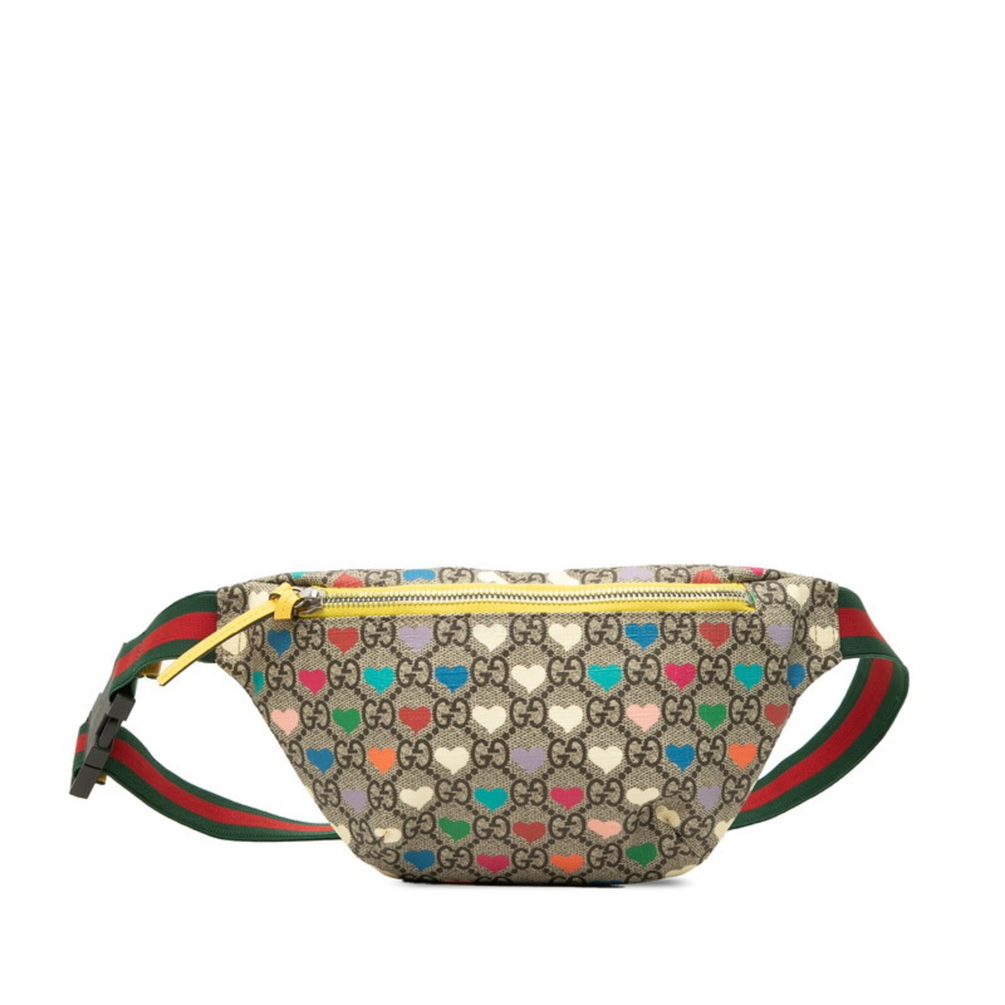 Gucci Beige Multi-Color Pvc Leather Sling Bag (Pre-Owned)