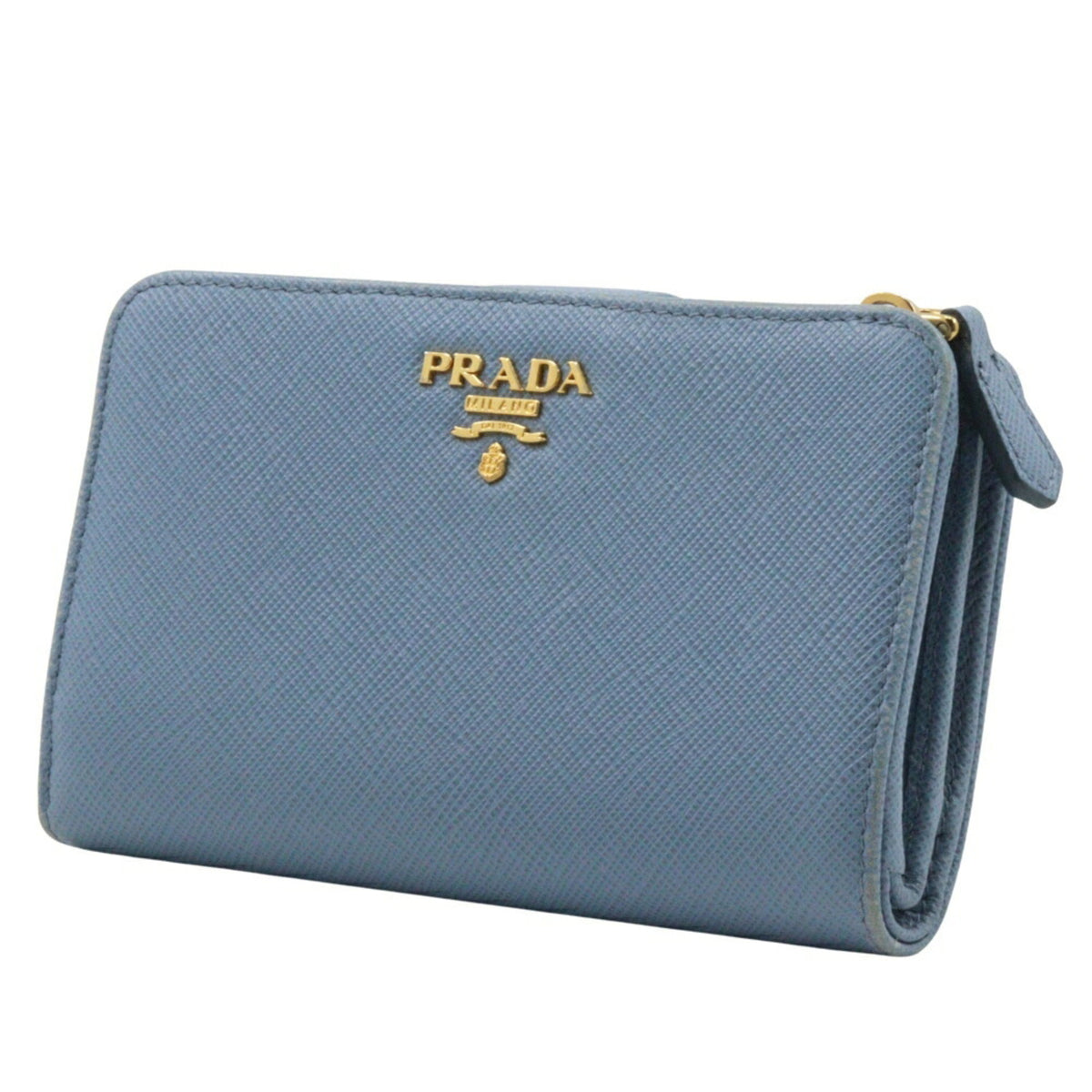 Prada Astrale Light Blue Saffiano Wallet (Bi-Fold) (Pre-Owned)