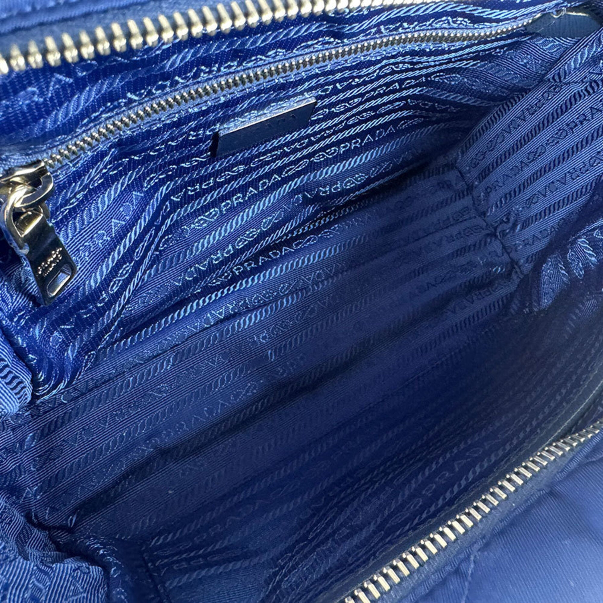 Prada Dark Blue Nylon Shoulder Bag (Pre-Owned)