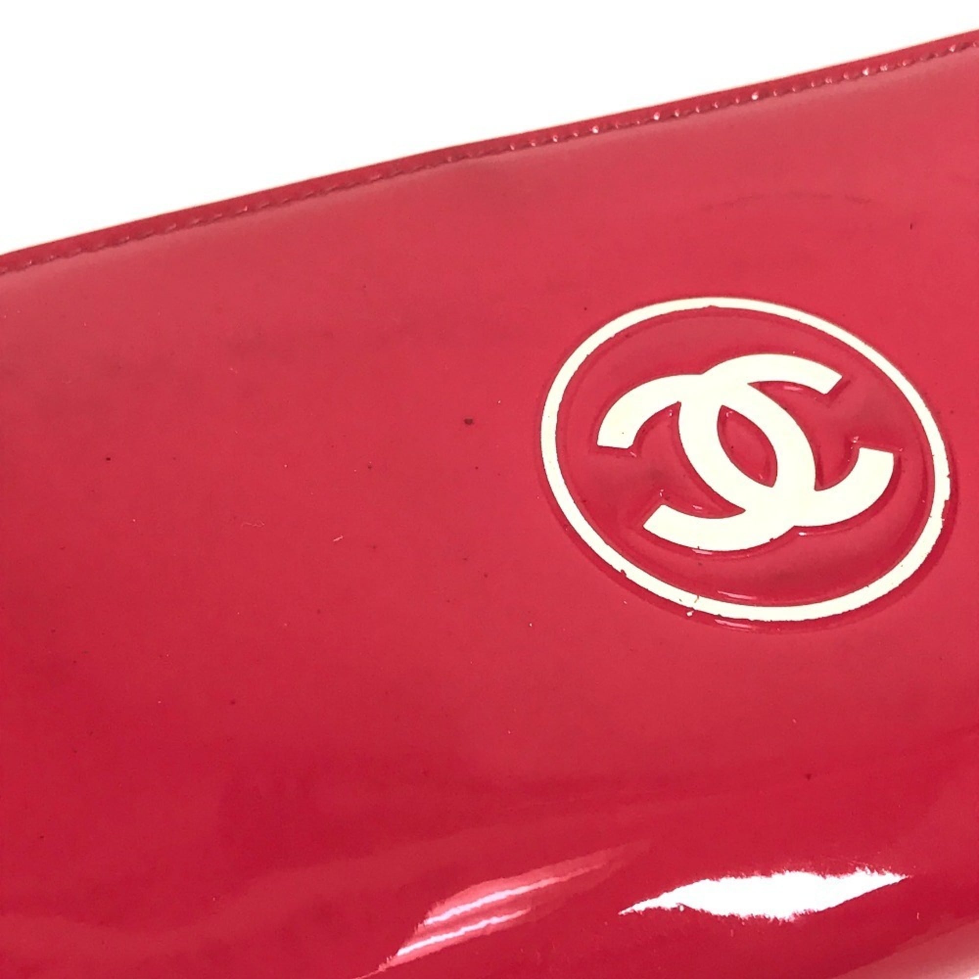 Chanel Pink White Long Wallet (Bi-Fold) (Pre-Owned)