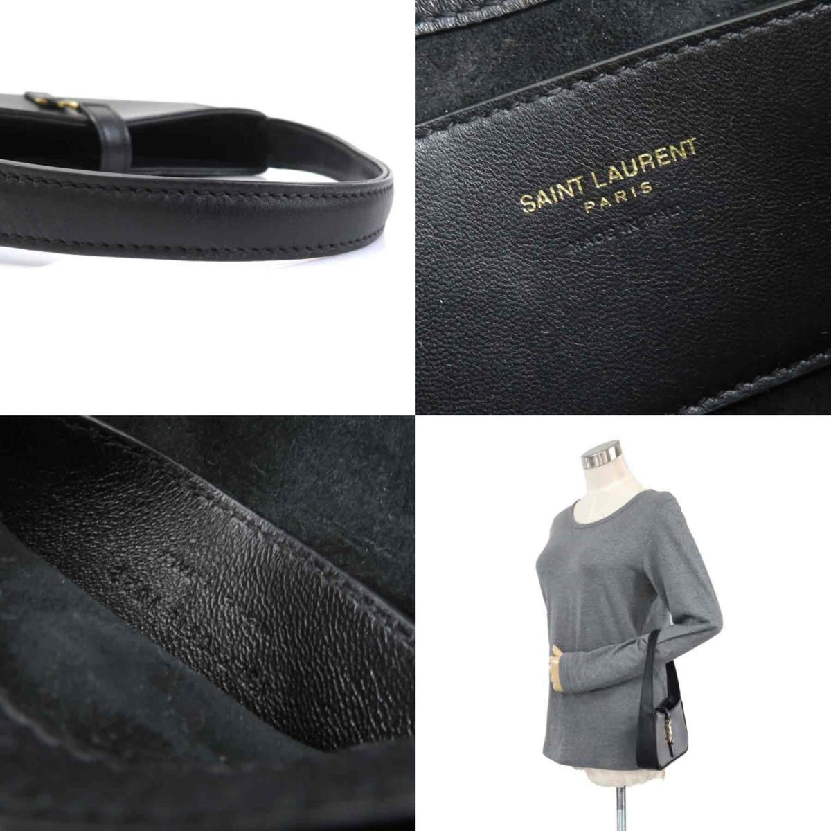 Saint Laurent Black Leather Handbag (Pre-Owned)