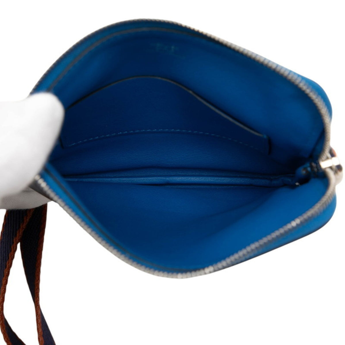 Hermes Multi-Color Navy Swift Leather Handbag Pouch Shoulder Bag (Pre-Owned)