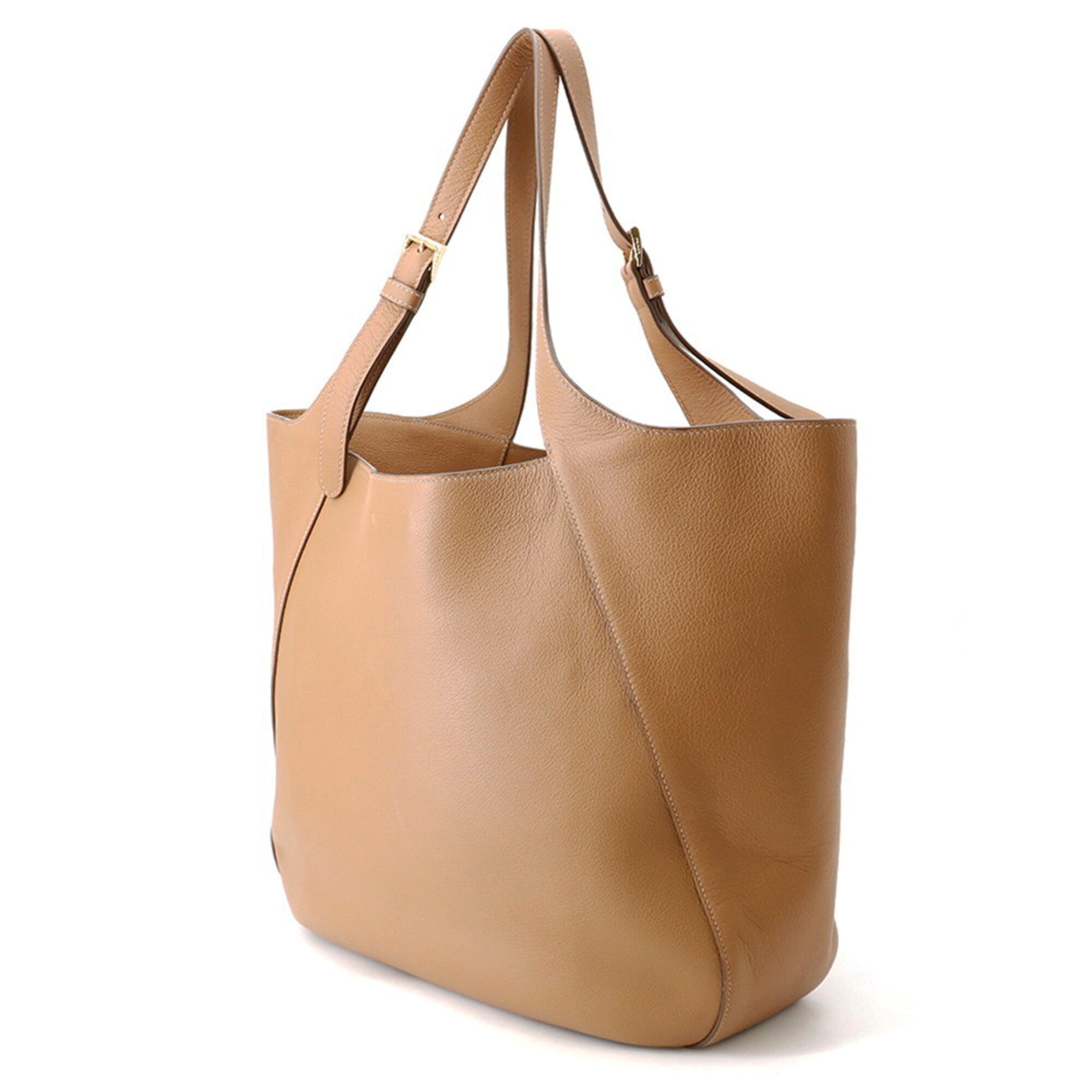 Prada Brown Leather Handbag Tote Bag (Pre-Owned)