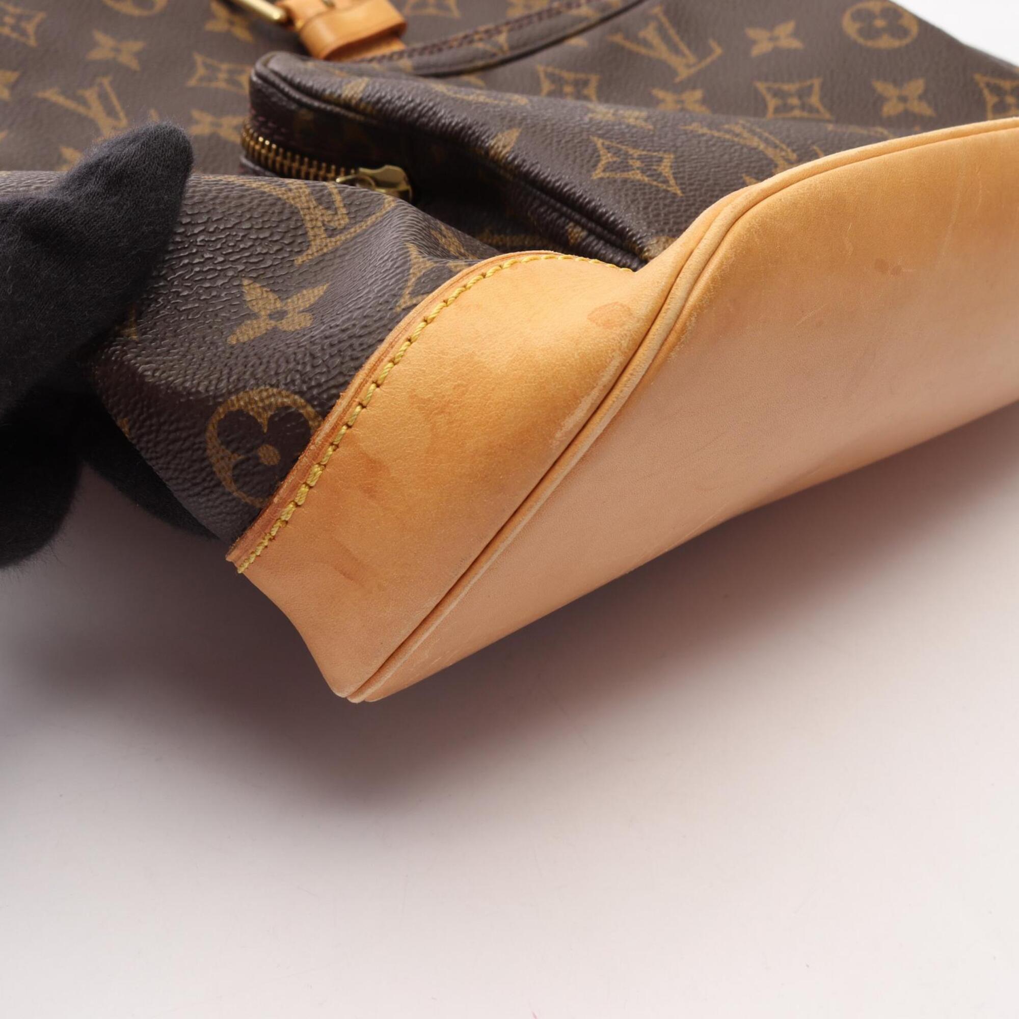 Louis Vuitton Brown Pvc Leather Backpack Handbag (Pre-Owned)