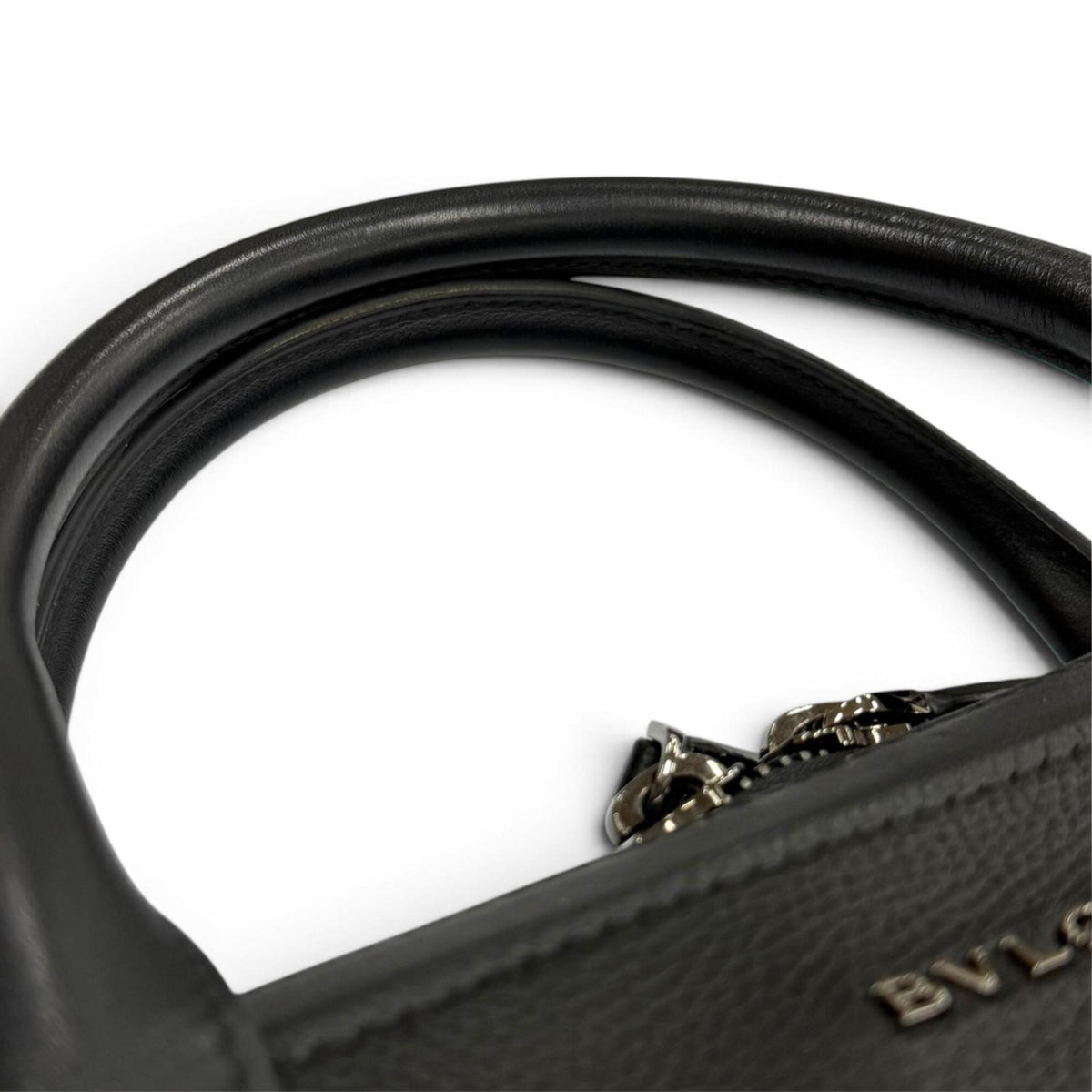 Bvlgari Black Leather Nylon Briefcase (Pre-Owned)