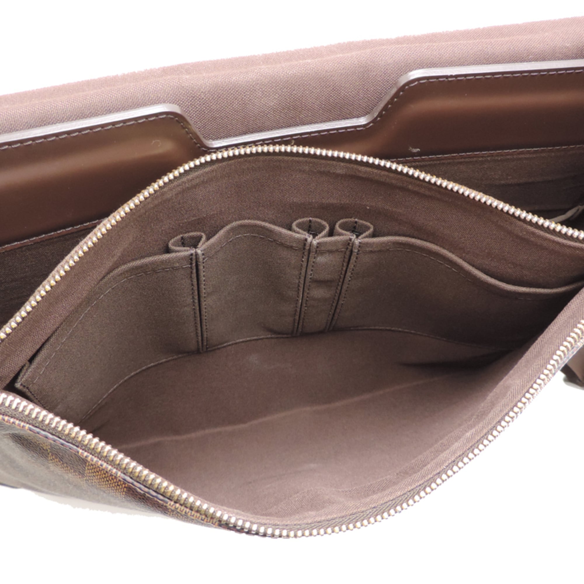Louis Vuitton Brown Ebene Damier Canvas Shoulder Bag (Pre-Owned)