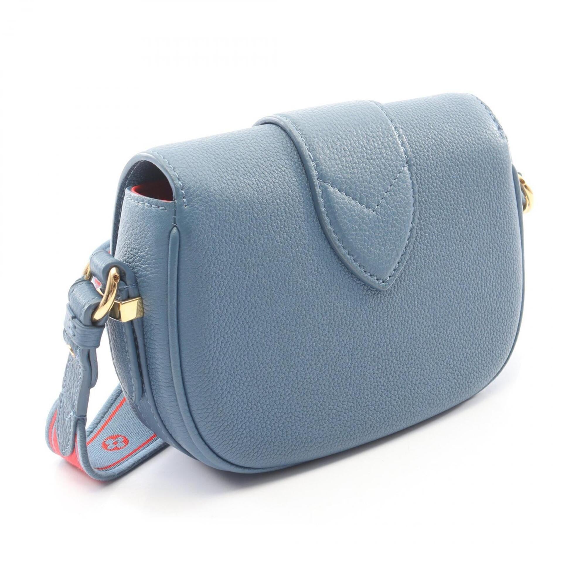 Louis Vuitton Blue Leather Handbag Shoulder Bag (Pre-Owned)