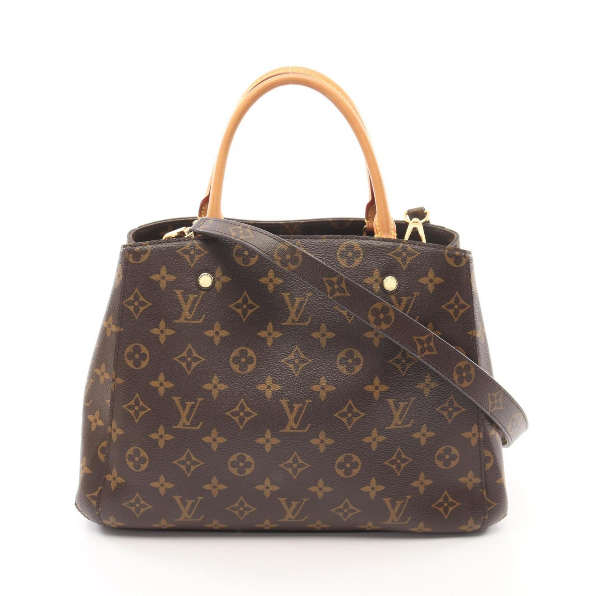 Louis Vuitton Brown Coated Canvas Pvc Monogram Leather Handbag (Pre-Owned)