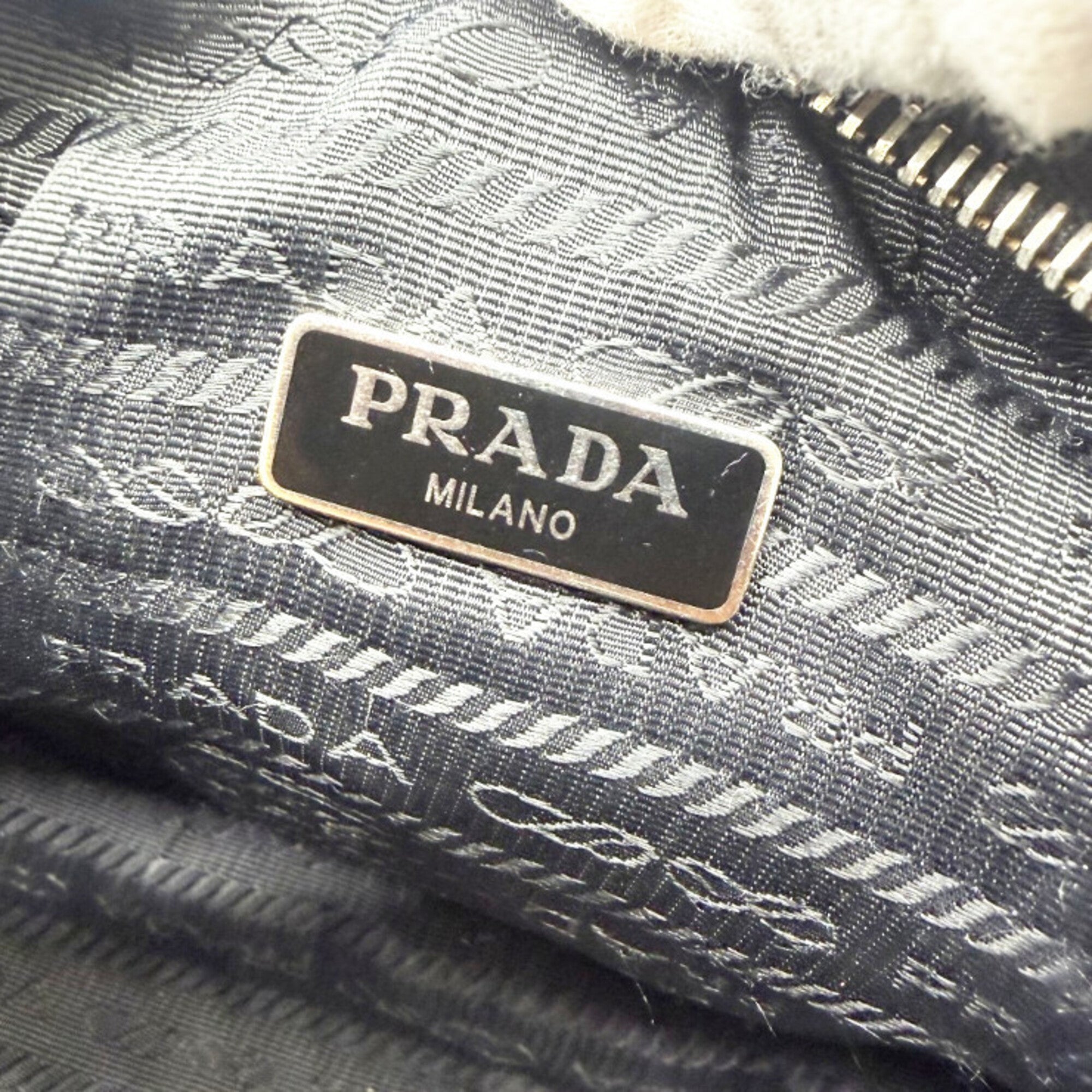 Prada Black Nylon Handbag Pouch Shoulder Bag (Pre-Owned)