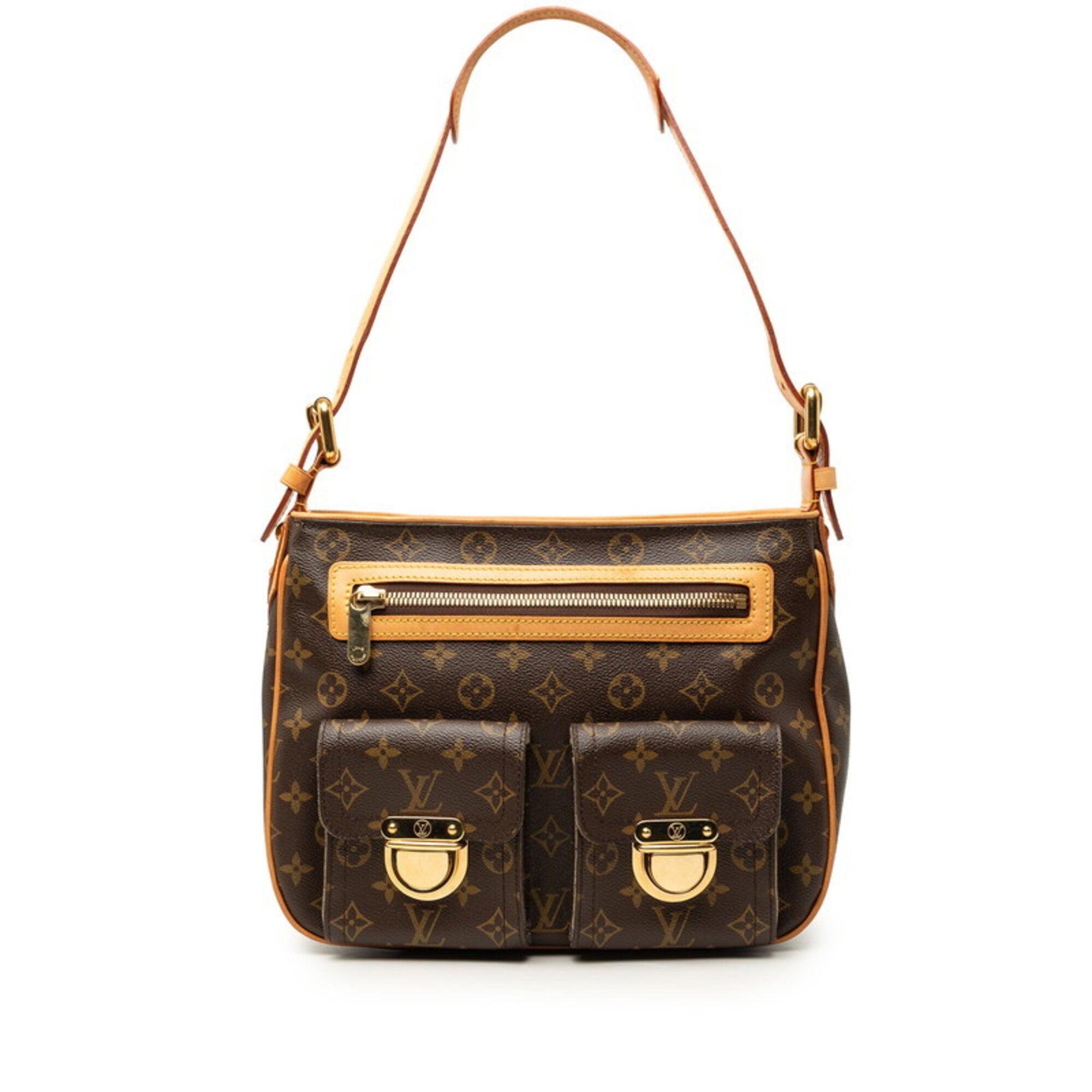 Louis Vuitton Brown Pvc Leather Shoulder Bag (Pre-Owned)