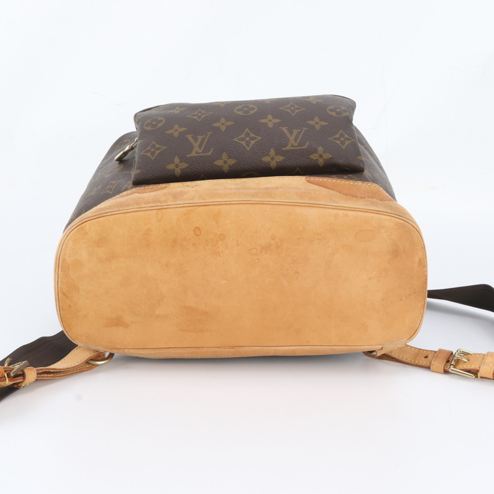 Louis Vuitton Brown Monogram Leather Coated Canvas Backpack Handbag Shoulder Bag (Pre-Owned)