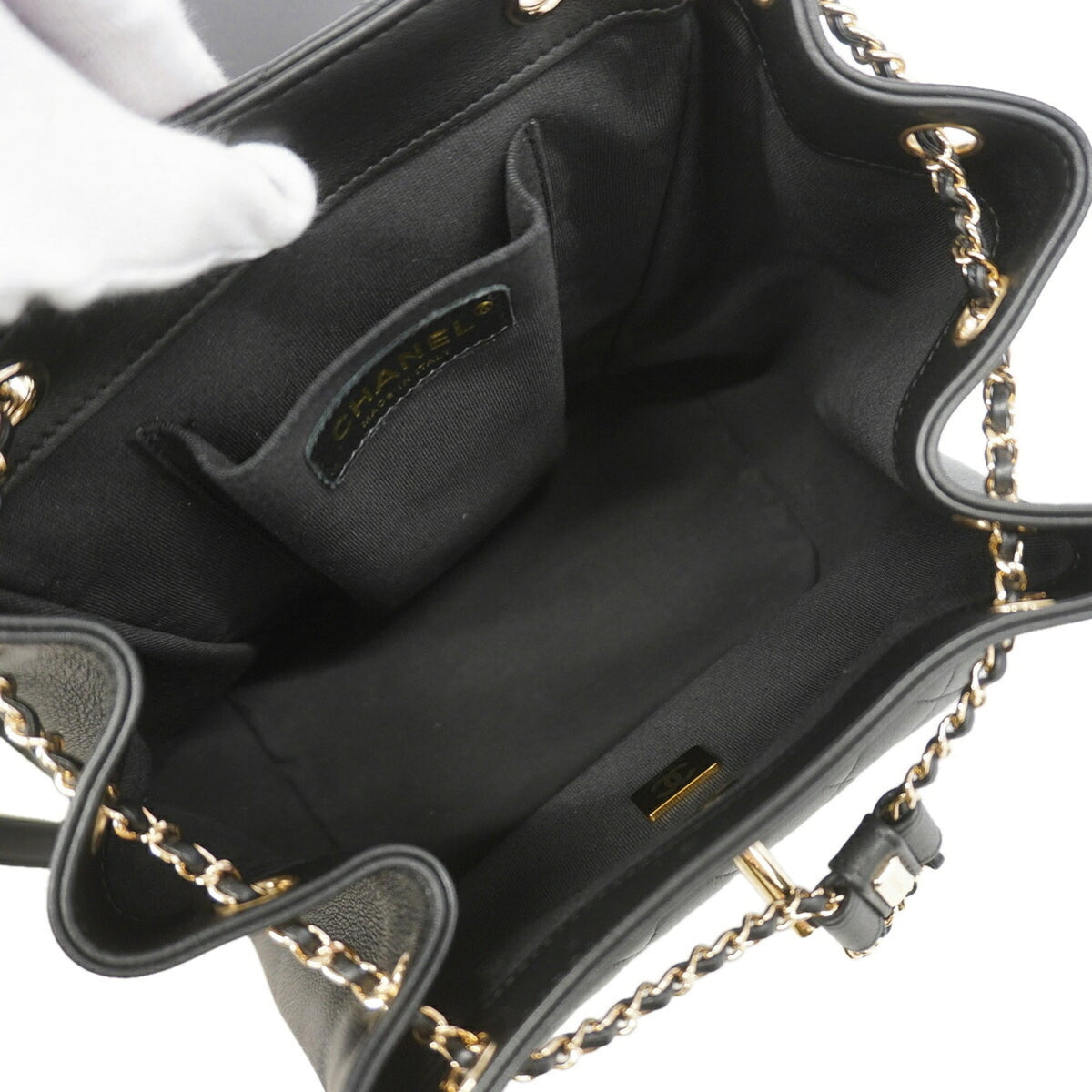 Chanel Black Leather Backpack (Pre-Owned)
