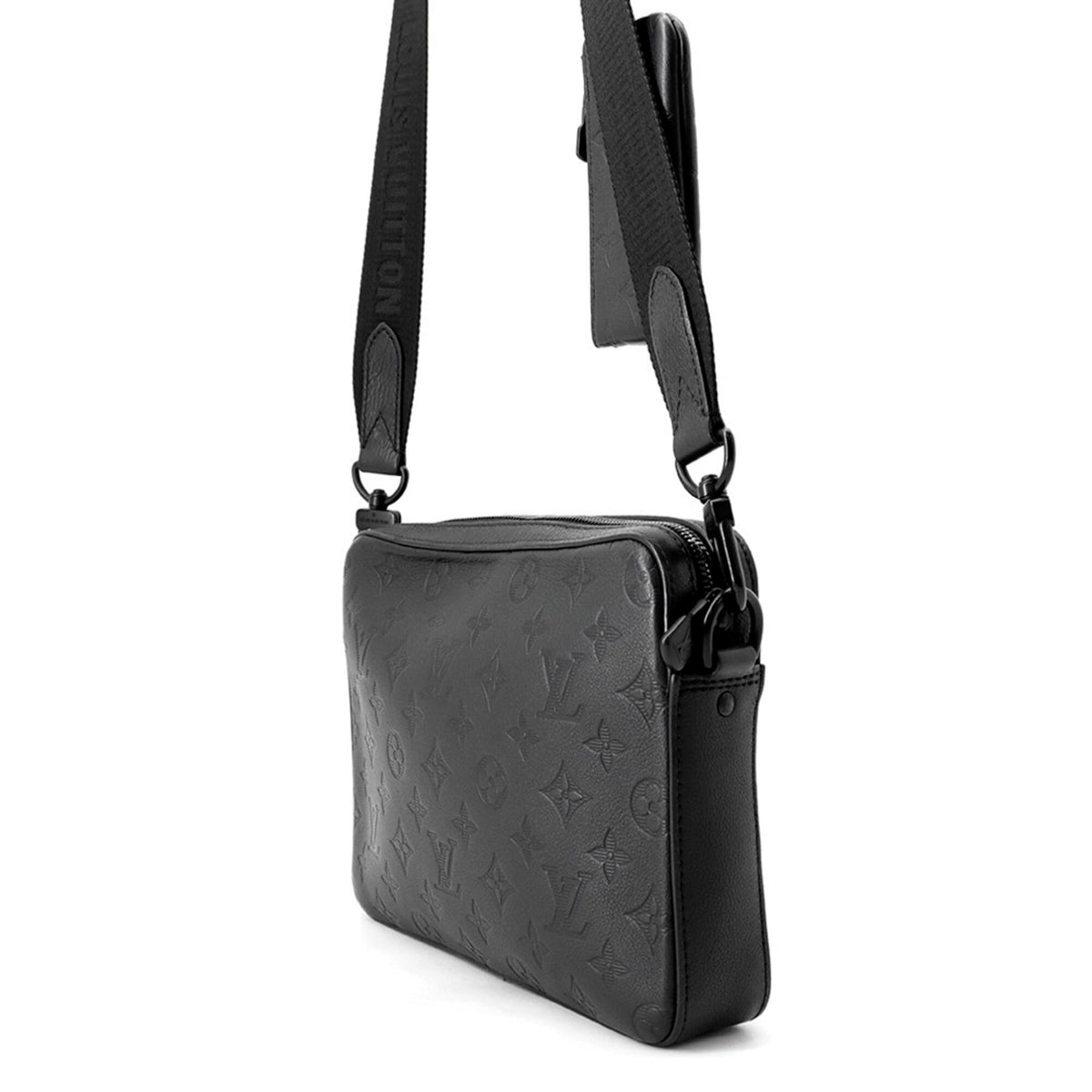 Louis Vuitton Monogram Shadow Black Noir Monogram Shadow Handbag Shoulder Bag (Pre-Owned)