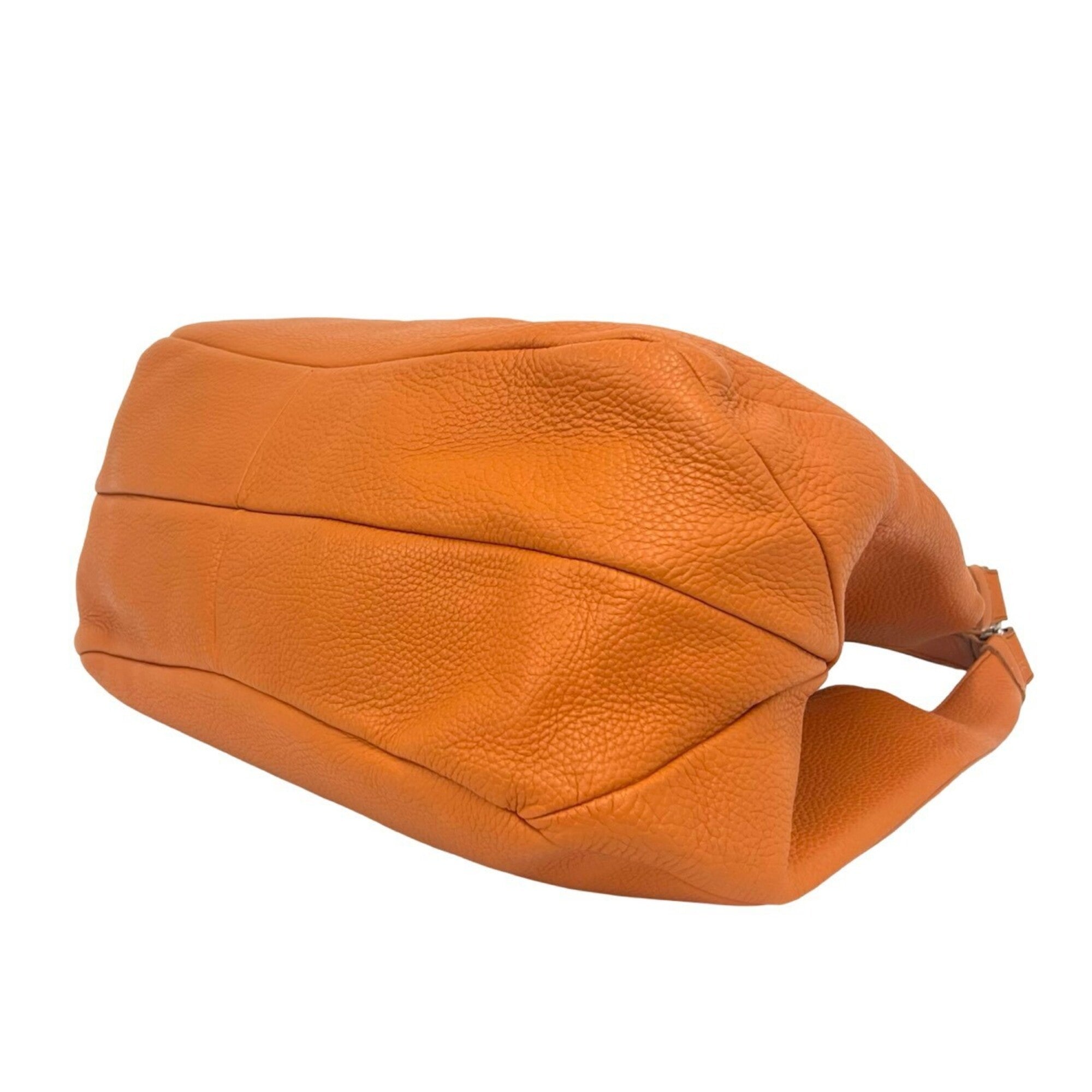 Bottega Veneta Orange Leather Handbag Shoulder Bag Tote Bag (Pre-Owned)