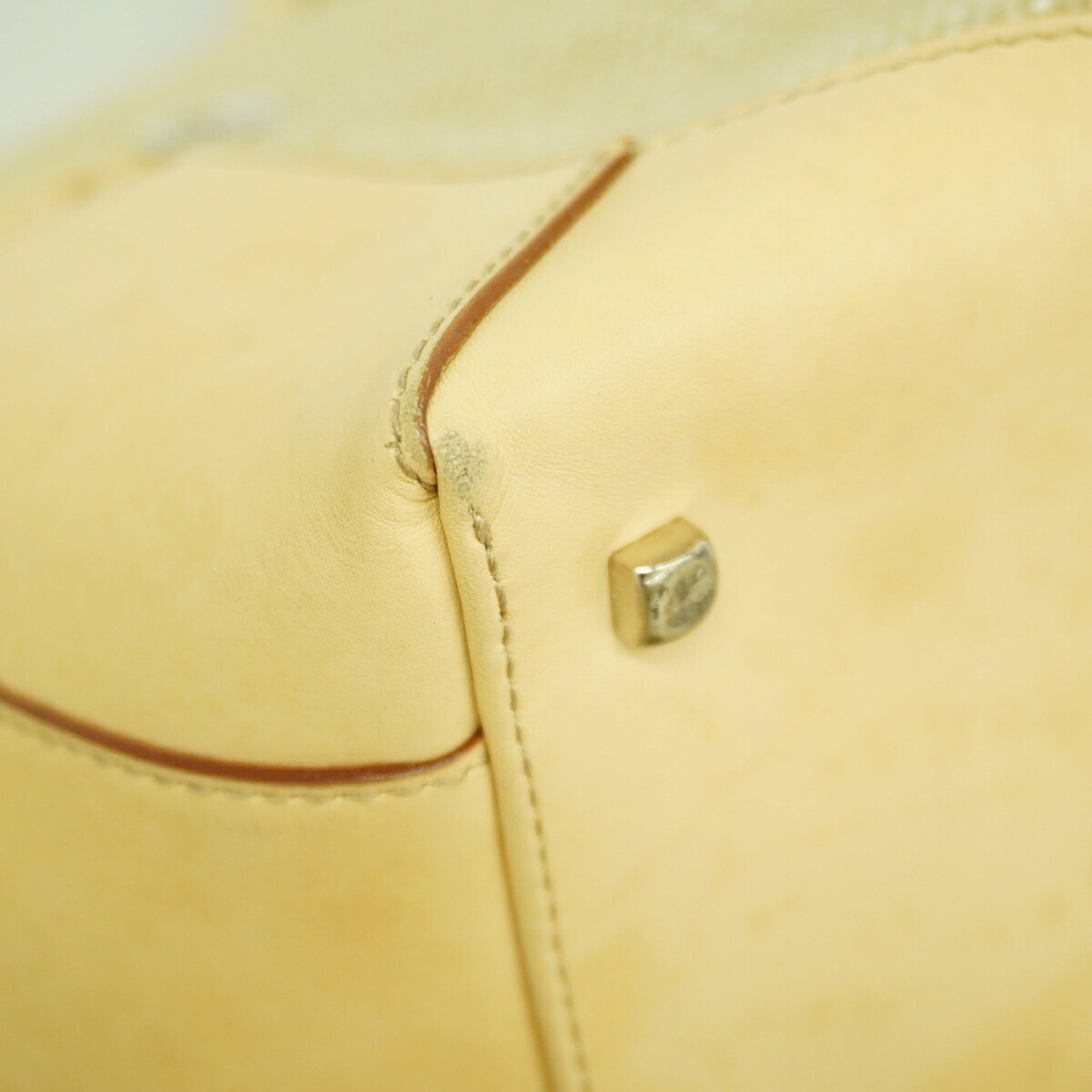 Salvatore Ferragamo Beige Canvas Handbag (Pre-Owned)