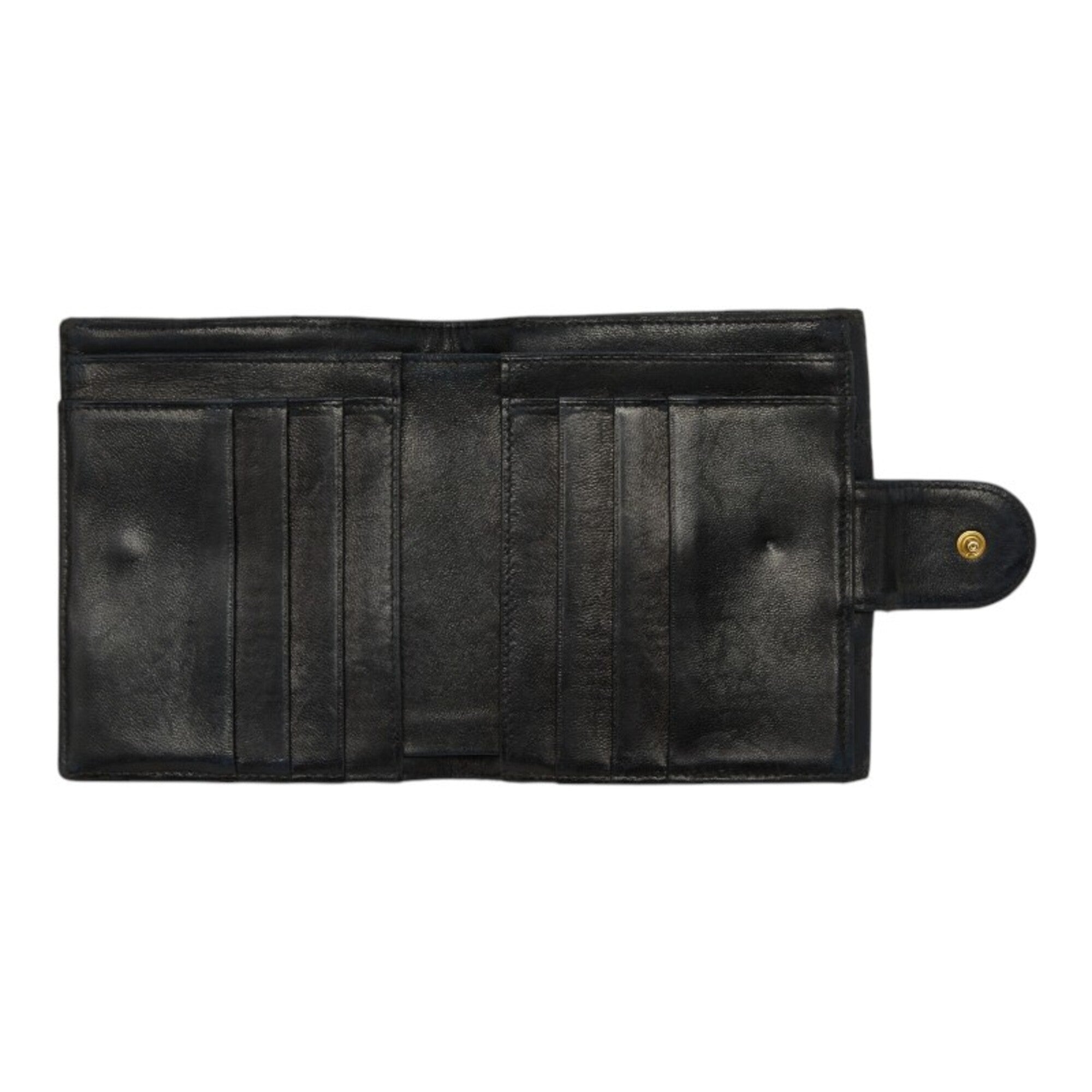 Chanel Black Leather Wallet (Bi-Fold) (Pre-Owned)