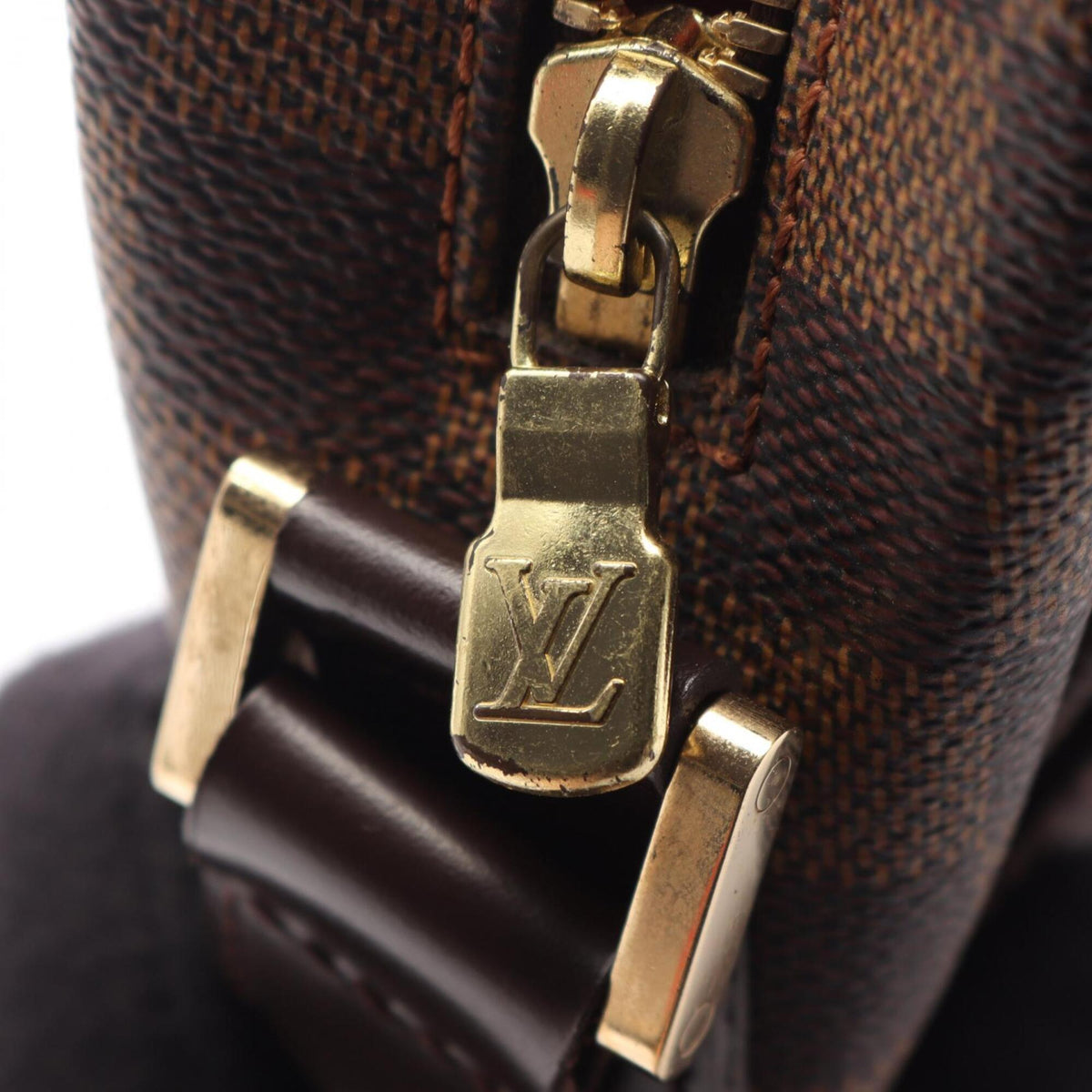 Louis Vuitton Brown Ebene Coated Canvas Leather Damier Canvas Handbag Shoulder Bag (Pre-Owned)