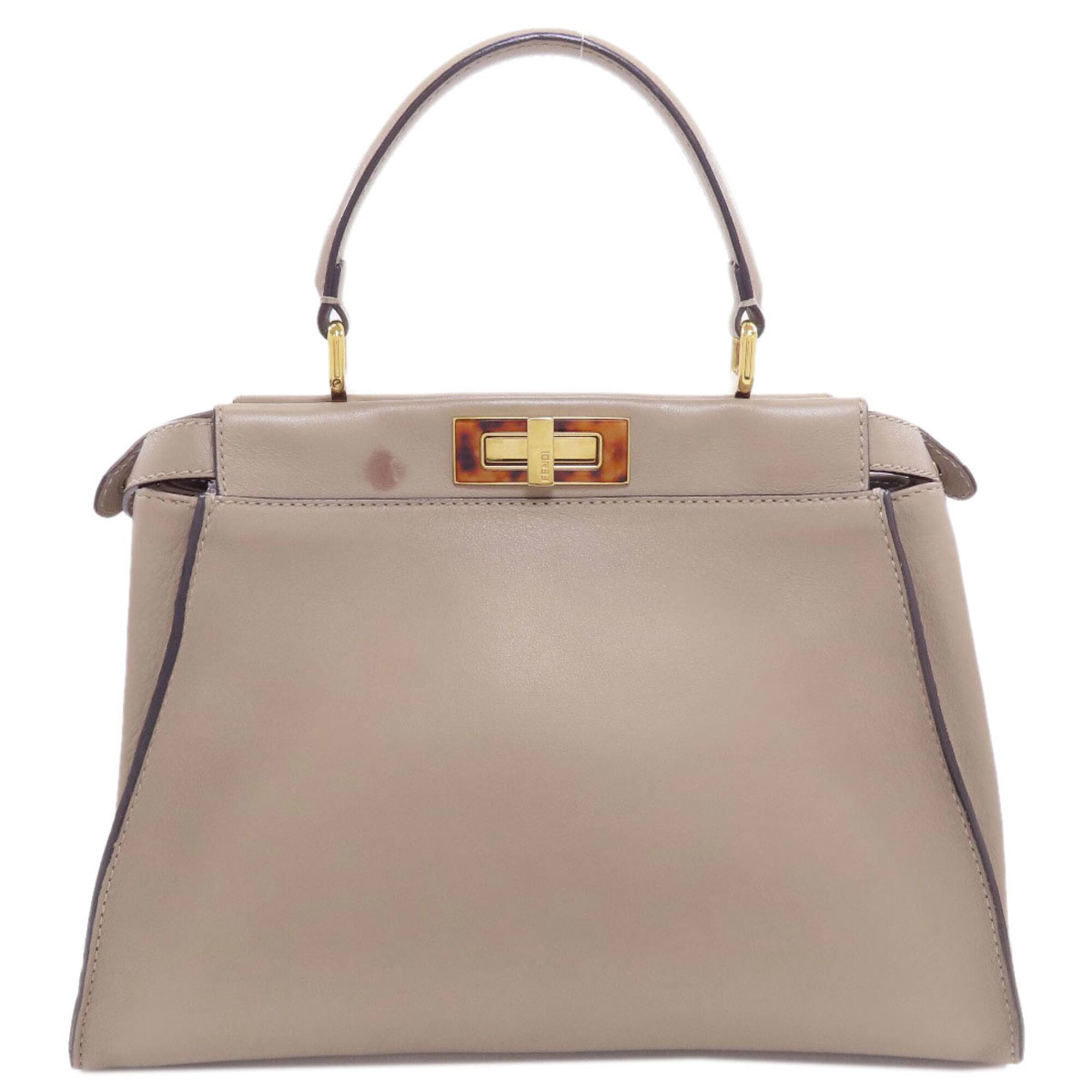 Fendi Grayish Leather Handbag (Pre-Owned)
