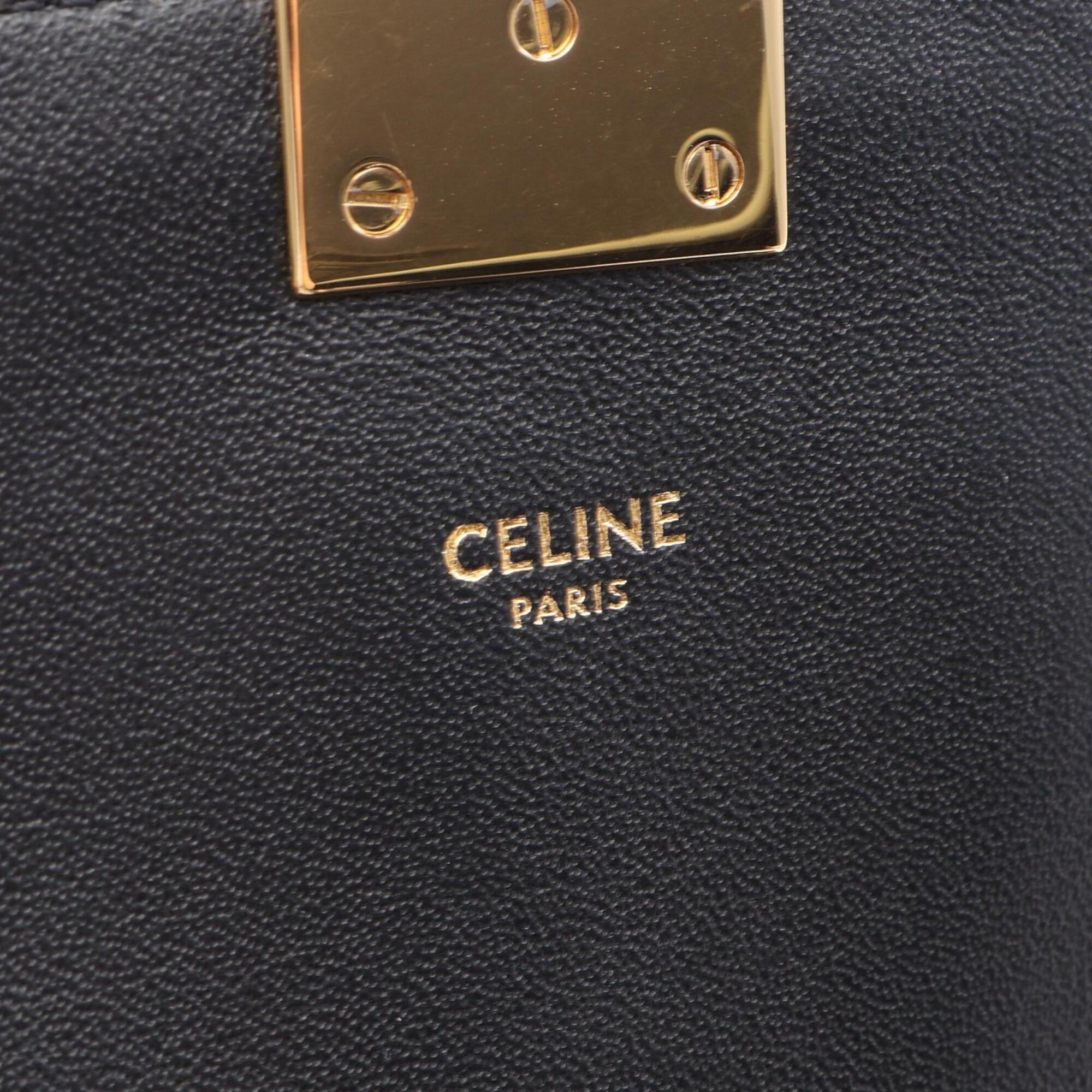 Celine Black Leather Handbag Shoulder Bag (Pre-Owned)