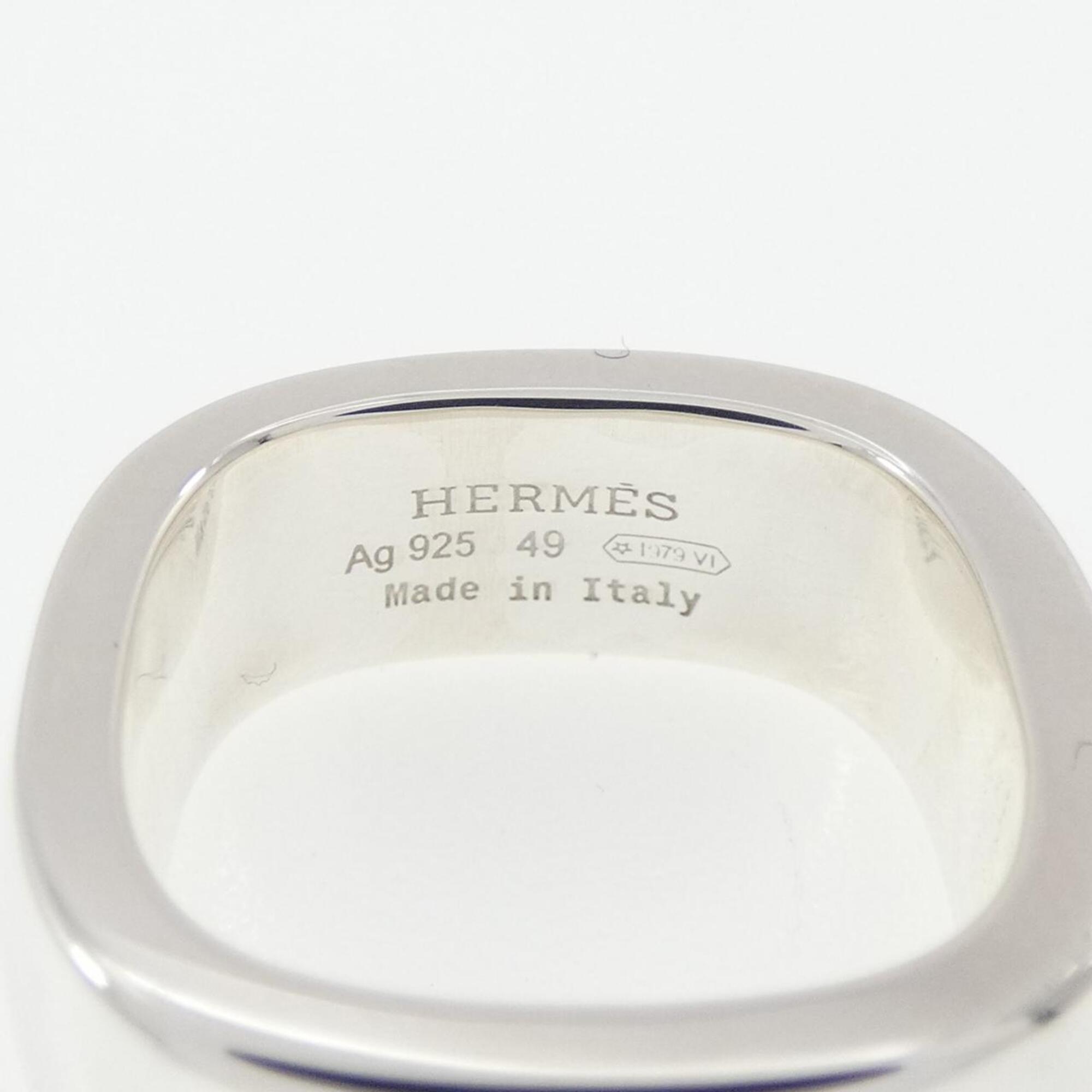 Hermes Silver 925 Band Ring (Pre-Owned)